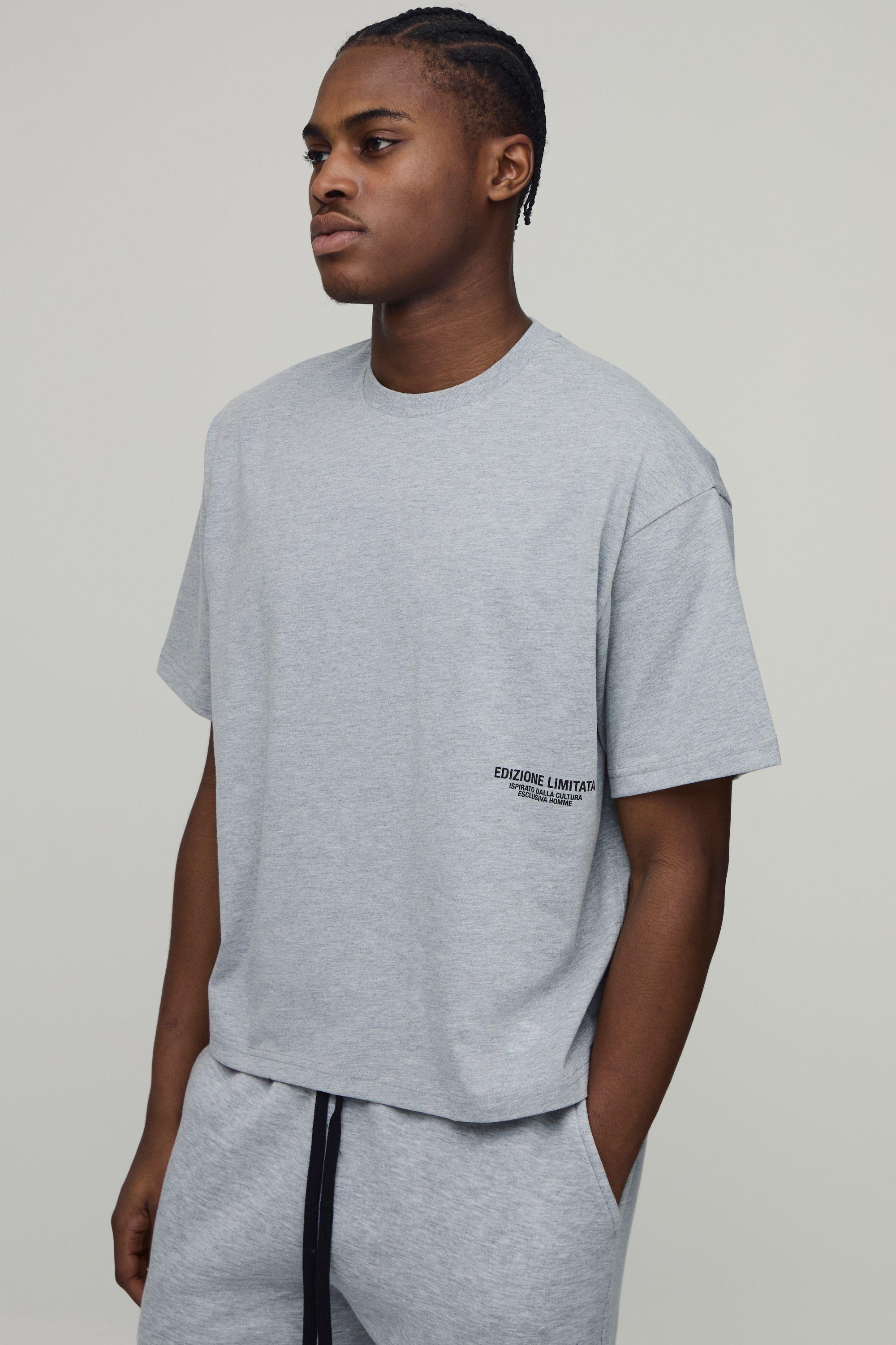Oversized Boxy Heavyweight Printed T-Shirt by BOOHOOMAN