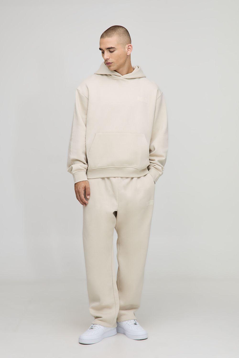 Oversized Boxy Man Hooded Drop Crotch Tracksuit by BOOHOOMAN