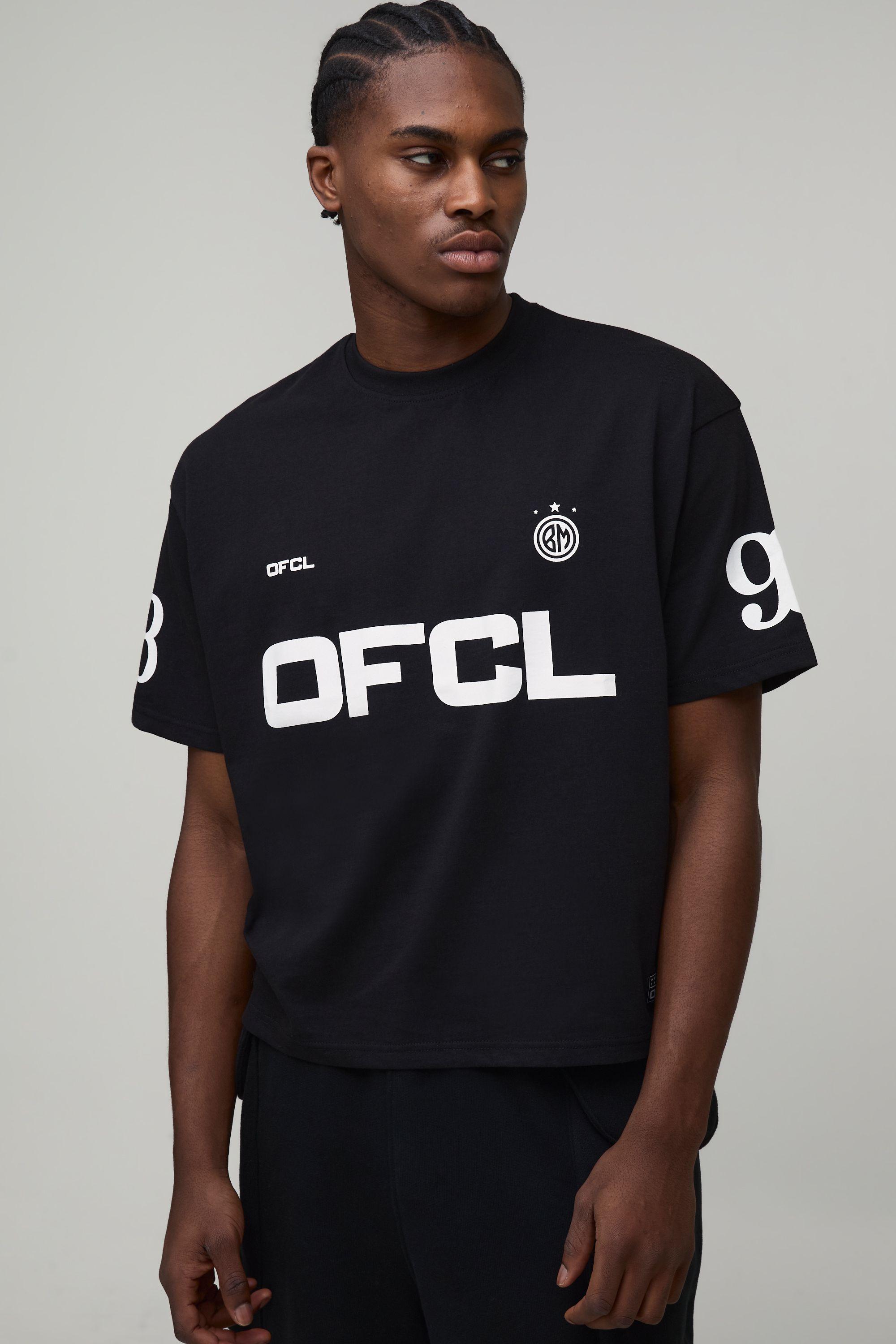 Oversized Boxy Ofcl Football Graphic T-Shirt by BOOHOOMAN