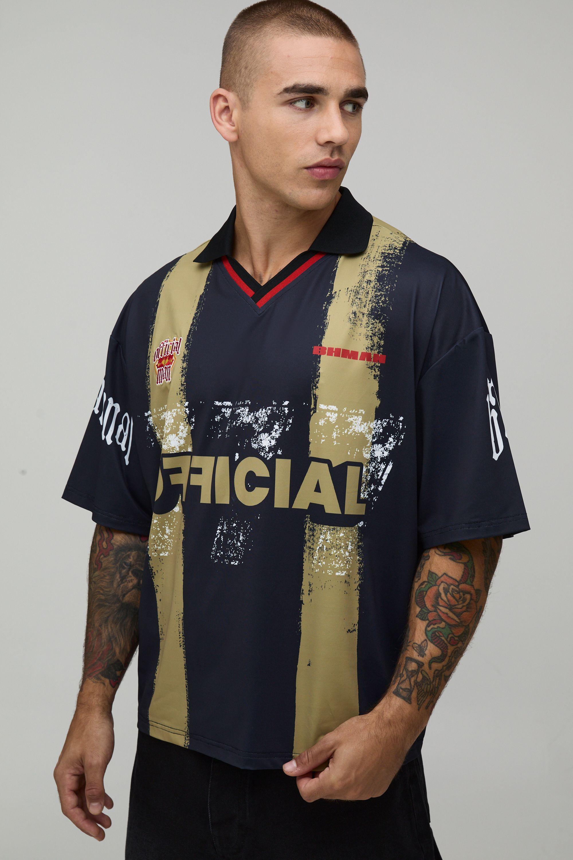 Oversized Boxy Official Stripe Sports Top by BOOHOOMAN
