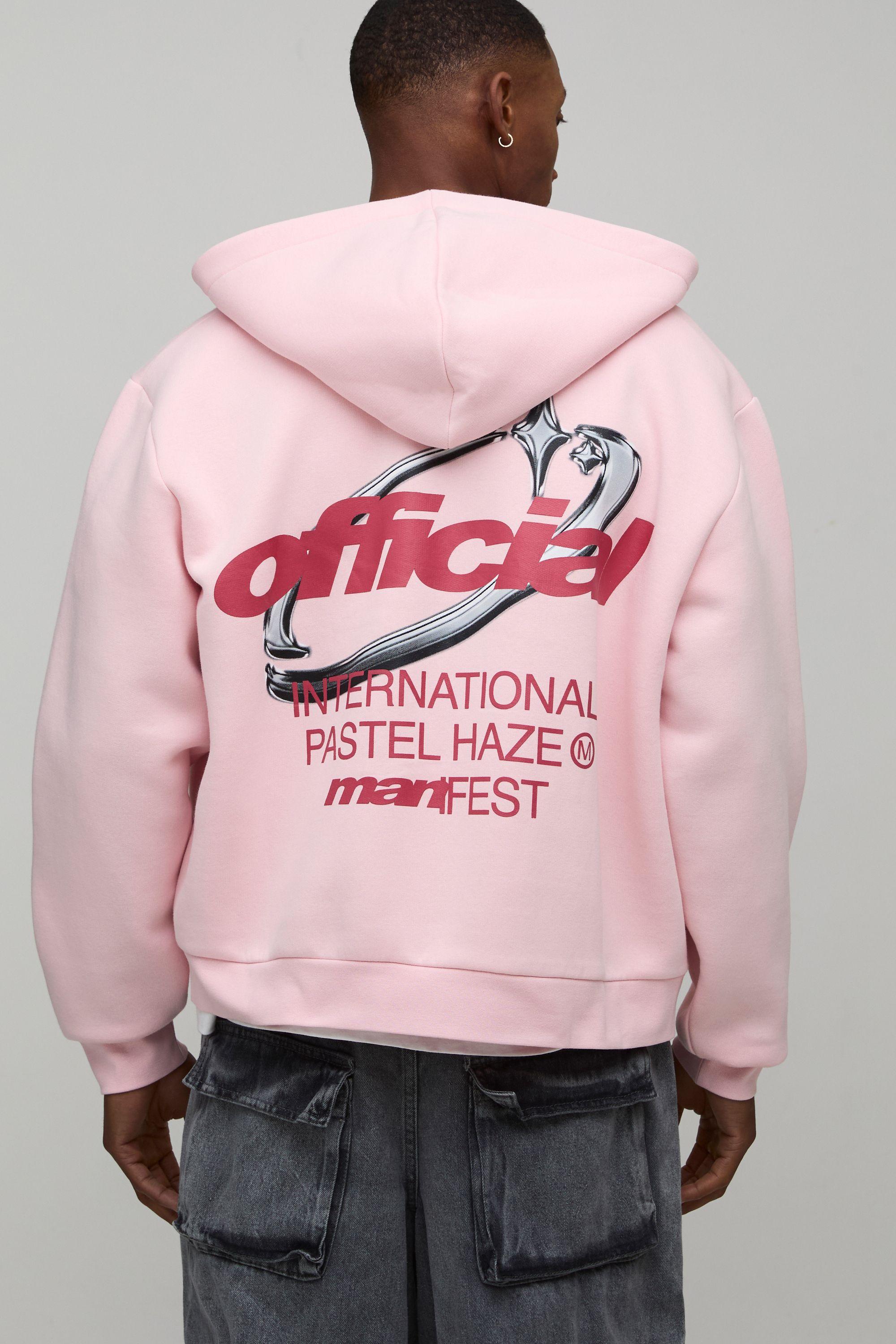 Oversized Boxy Official Zip Through Hoodie by BOOHOOMAN