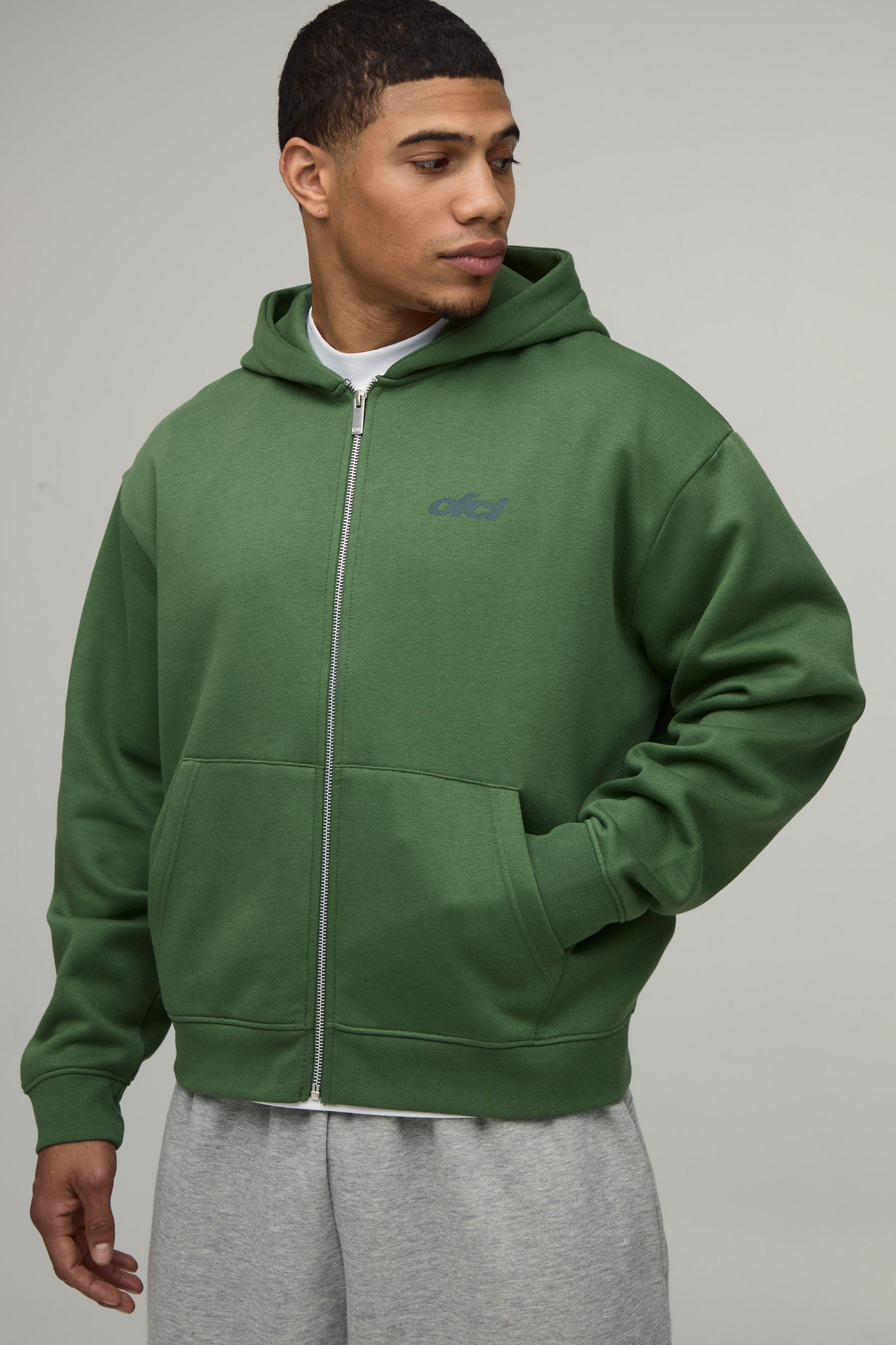 Oversized Boxy Pastel Man Zip Through Hoodie by BOOHOOMAN