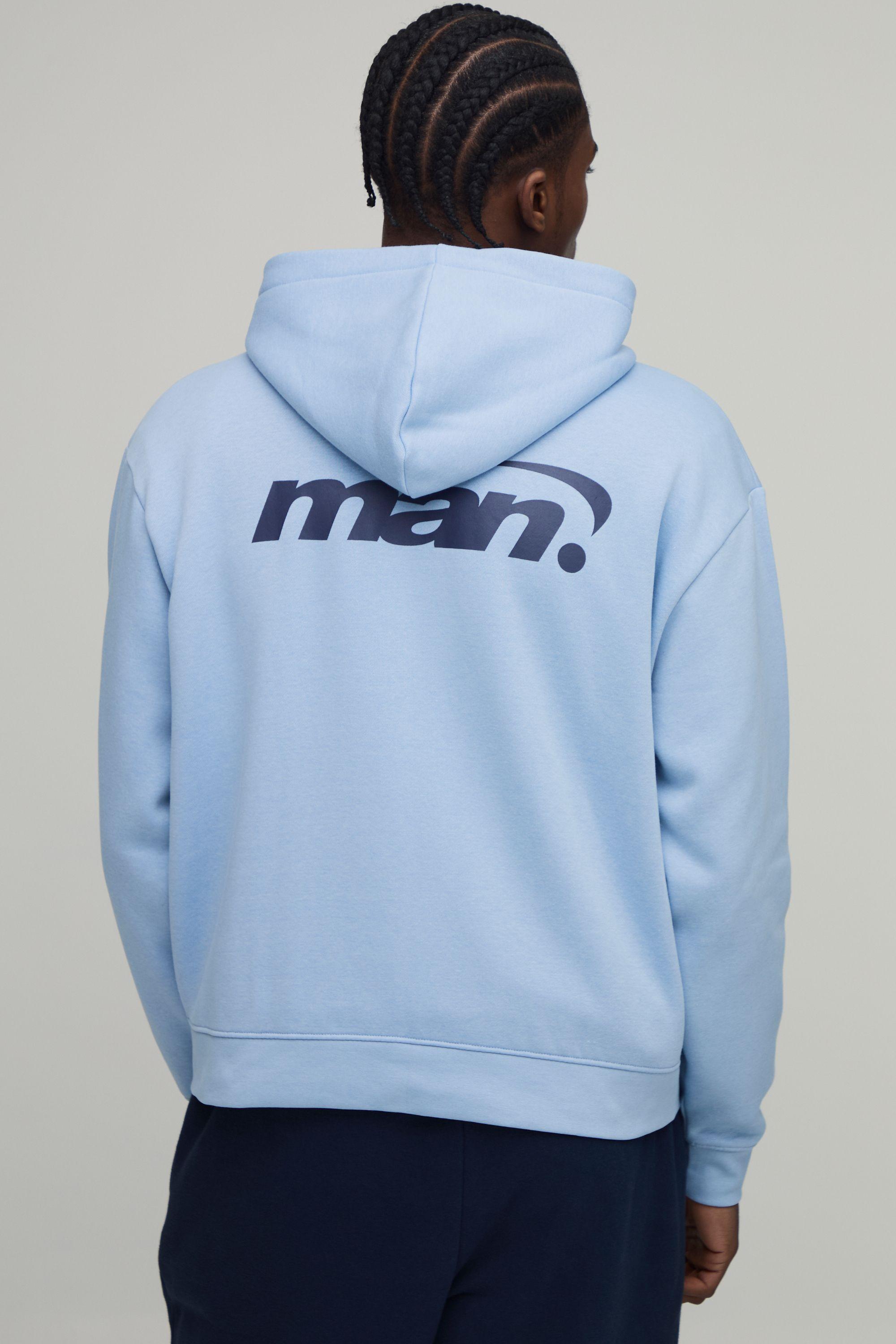 Oversized Boxy Pastel Man Zip Through Hoodie by BOOHOOMAN