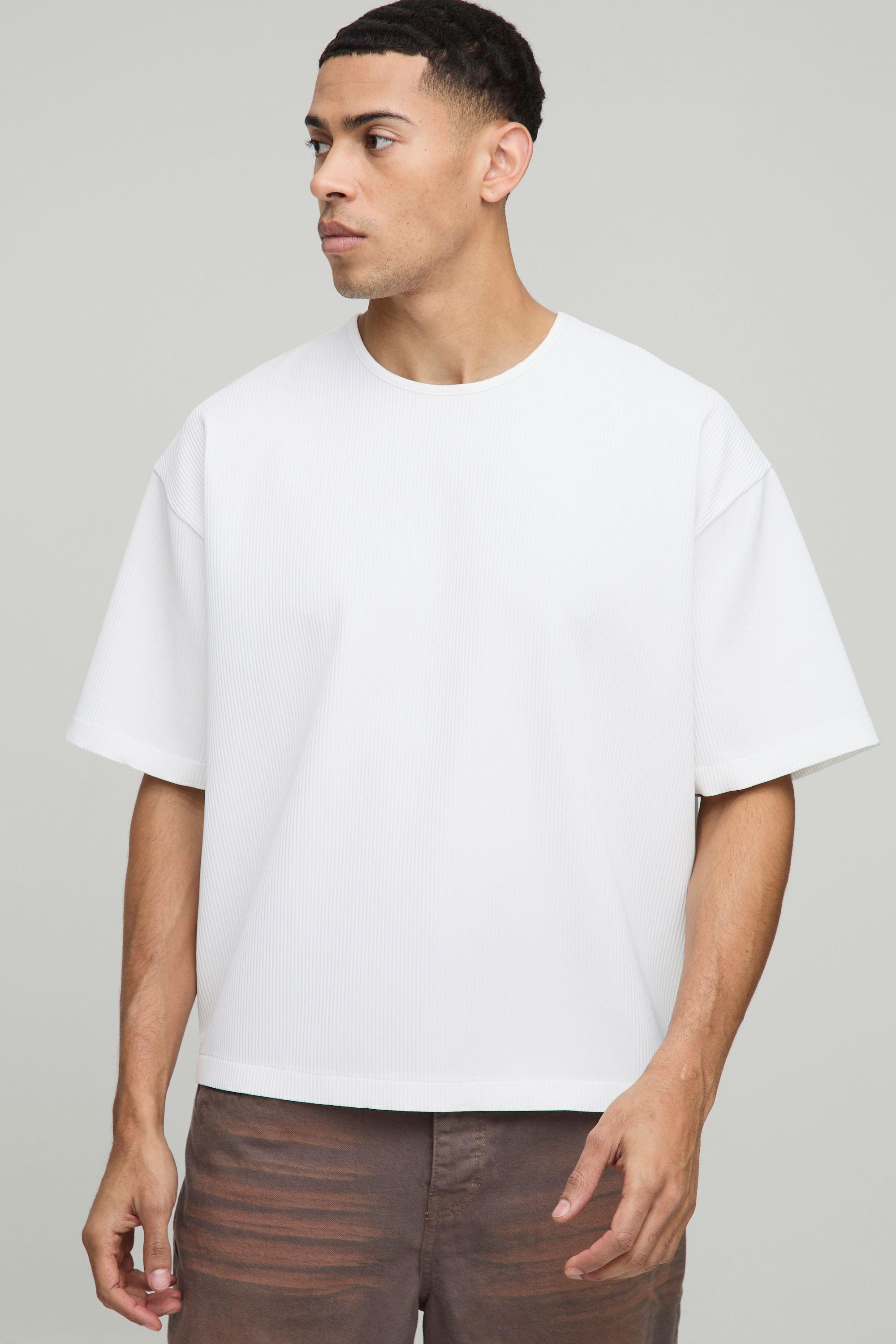 Oversized Boxy Pleated T-Shirt by BOOHOOMAN