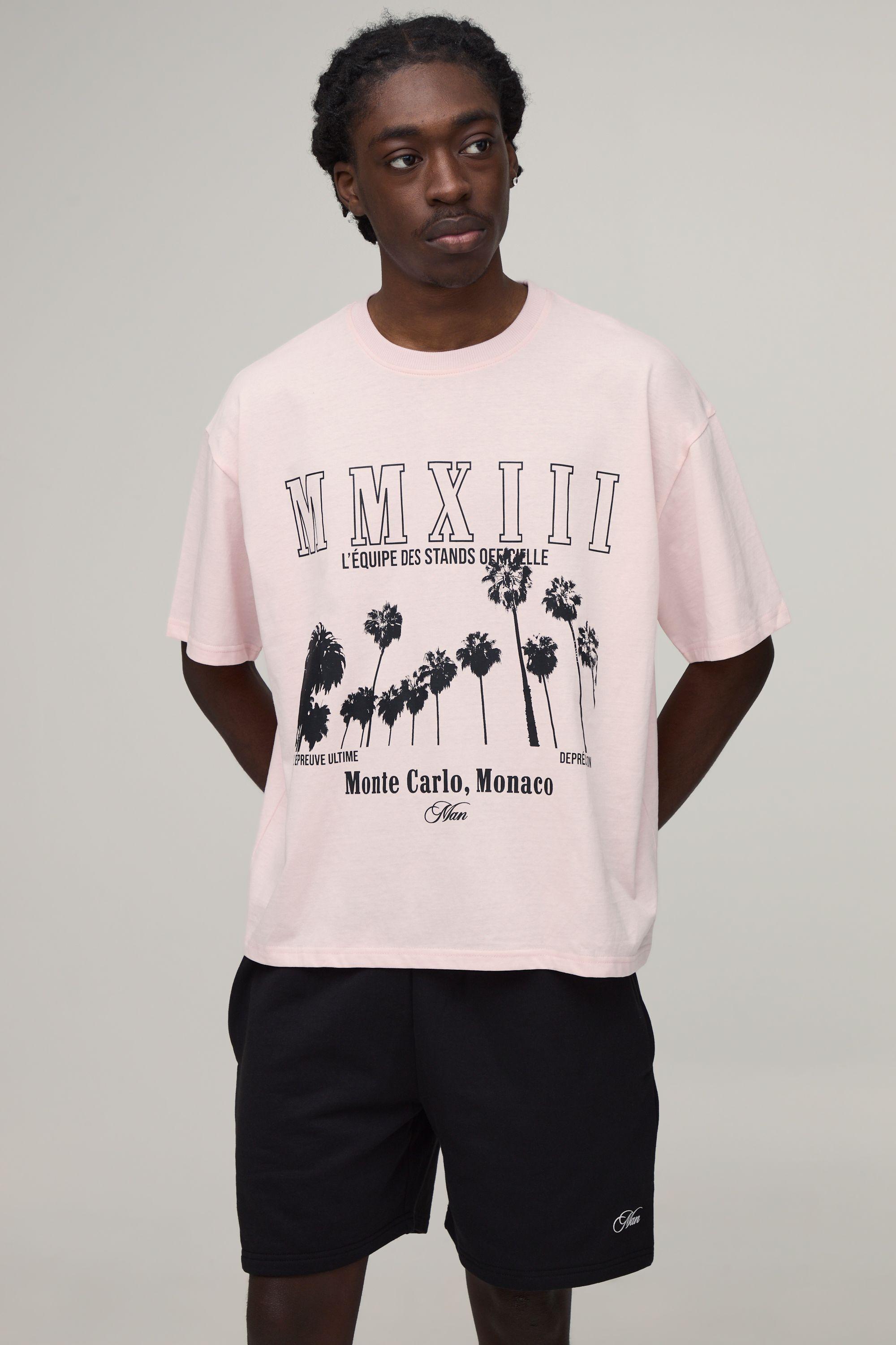 Oversized Boxy Printed T-Shirt & Short Set by BOOHOOMAN