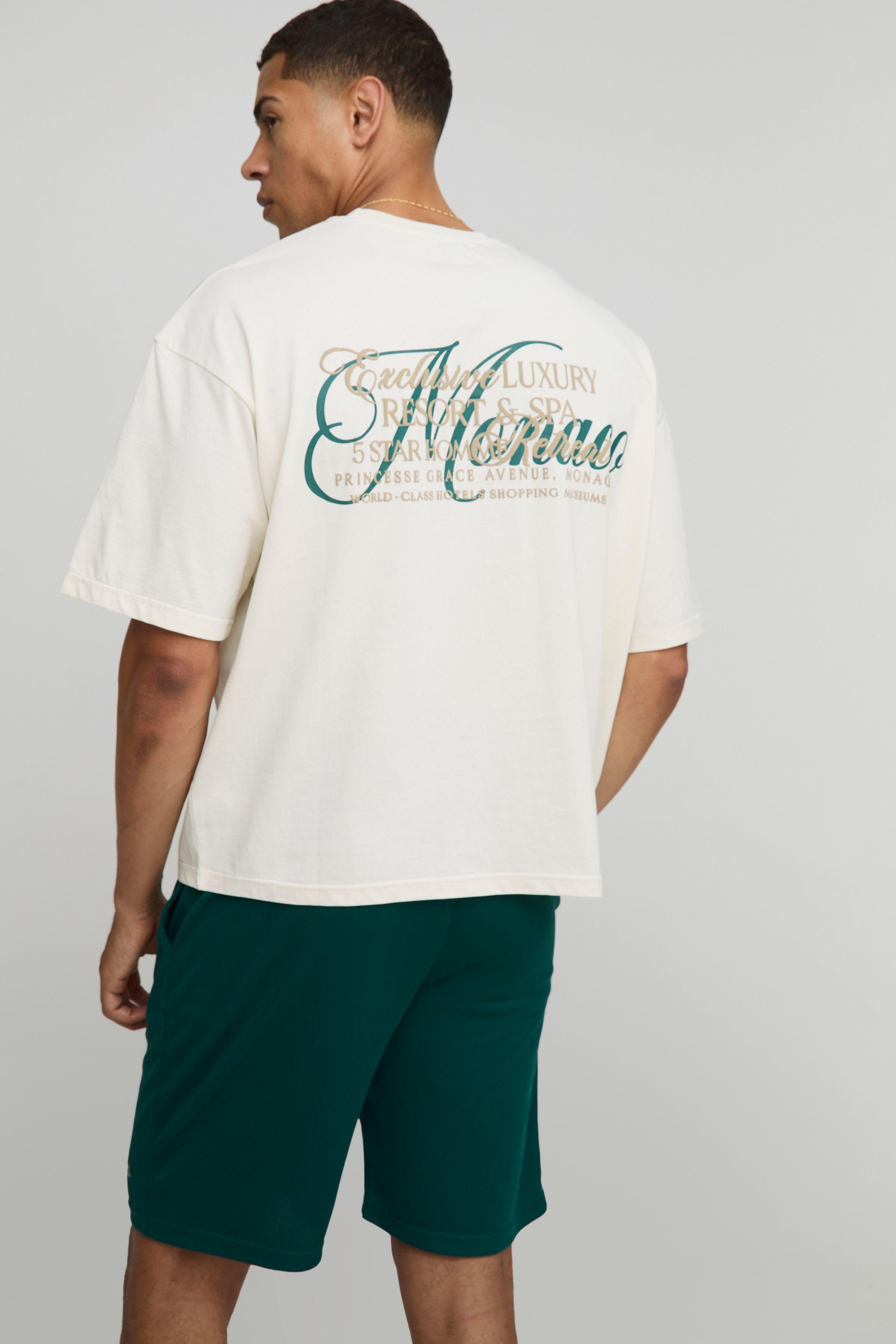 Oversized Boxy Puff Printed T-Shirt And Mesh High Build Short Set by BOOHOOMAN