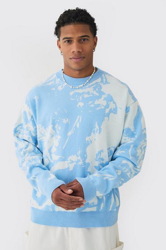 Oversized Boxy Renaissance Graphic Knit Jumper by BOOHOOMAN