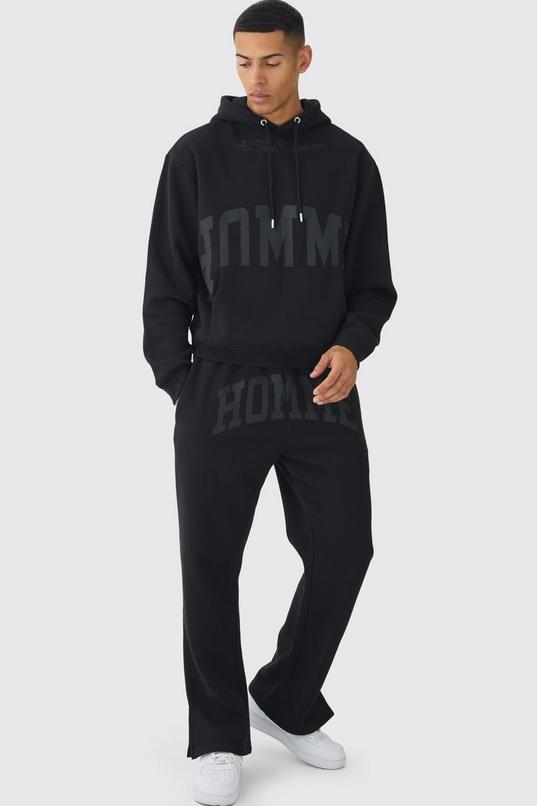 Oversized Boxy Split Hem Homme Tracksuit by BOOHOOMAN