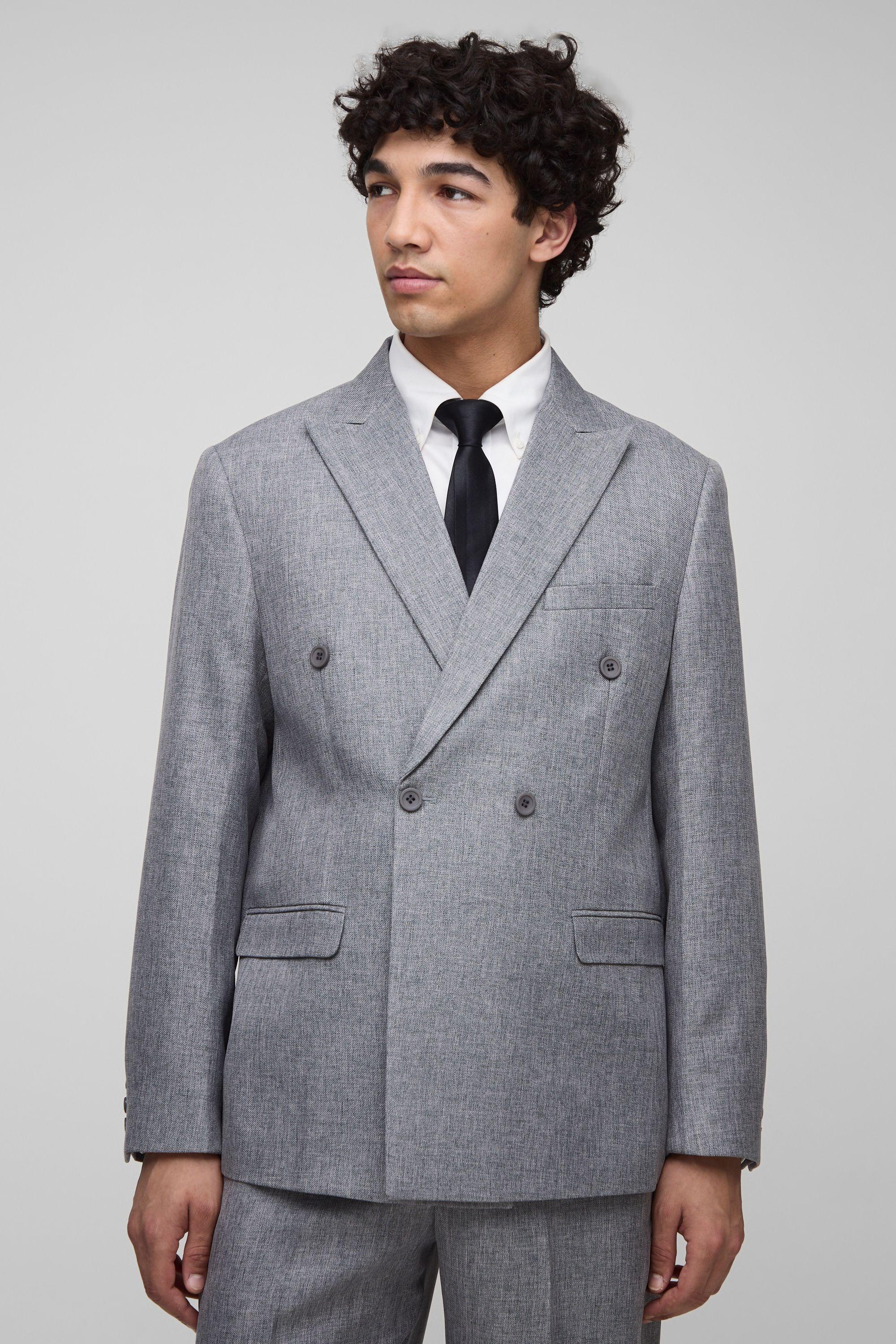 Oversized Double Breasted Suit Blazer by BOOHOOMAN