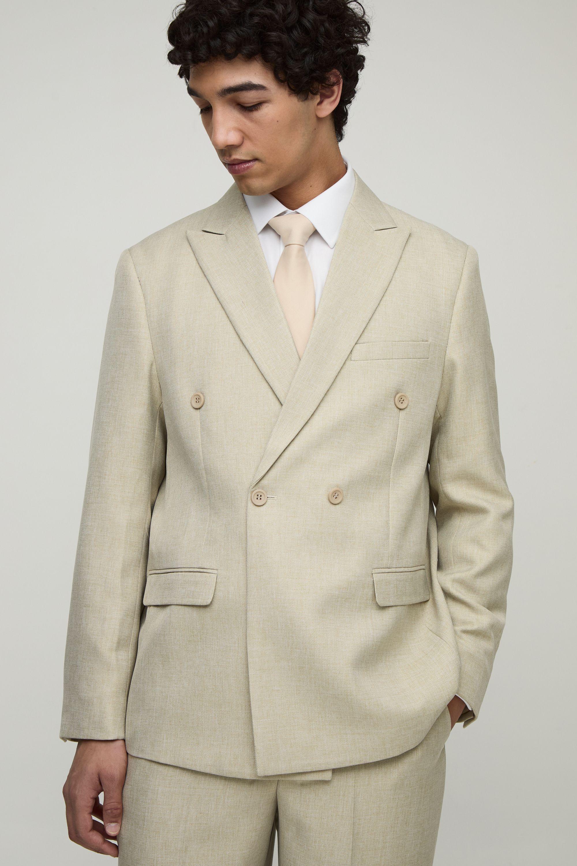 Oversized Double Breasted Suit Blazer by BOOHOOMAN