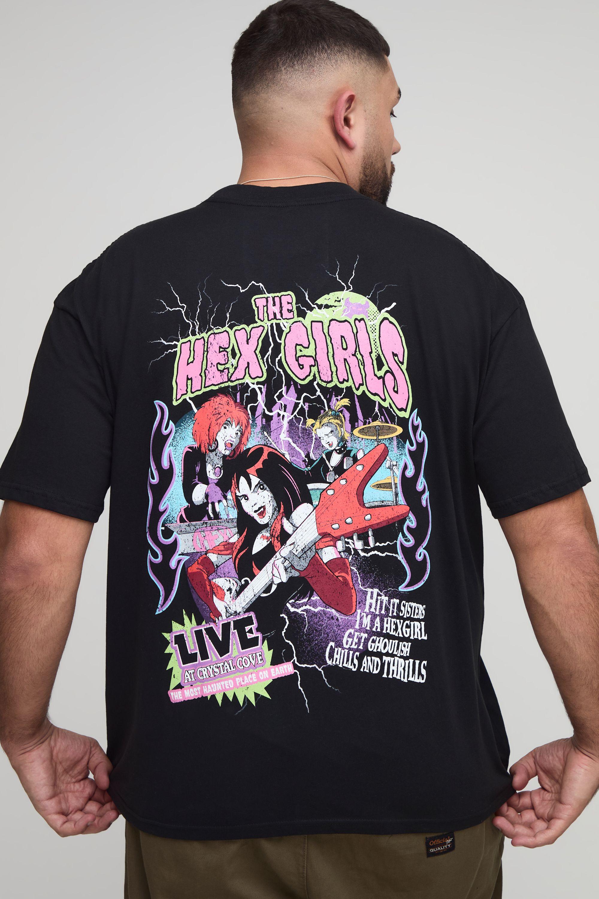 Oversized Extended Neck Scooby Doo Hex Girls License Print T-Shirt by BOOHOOMAN