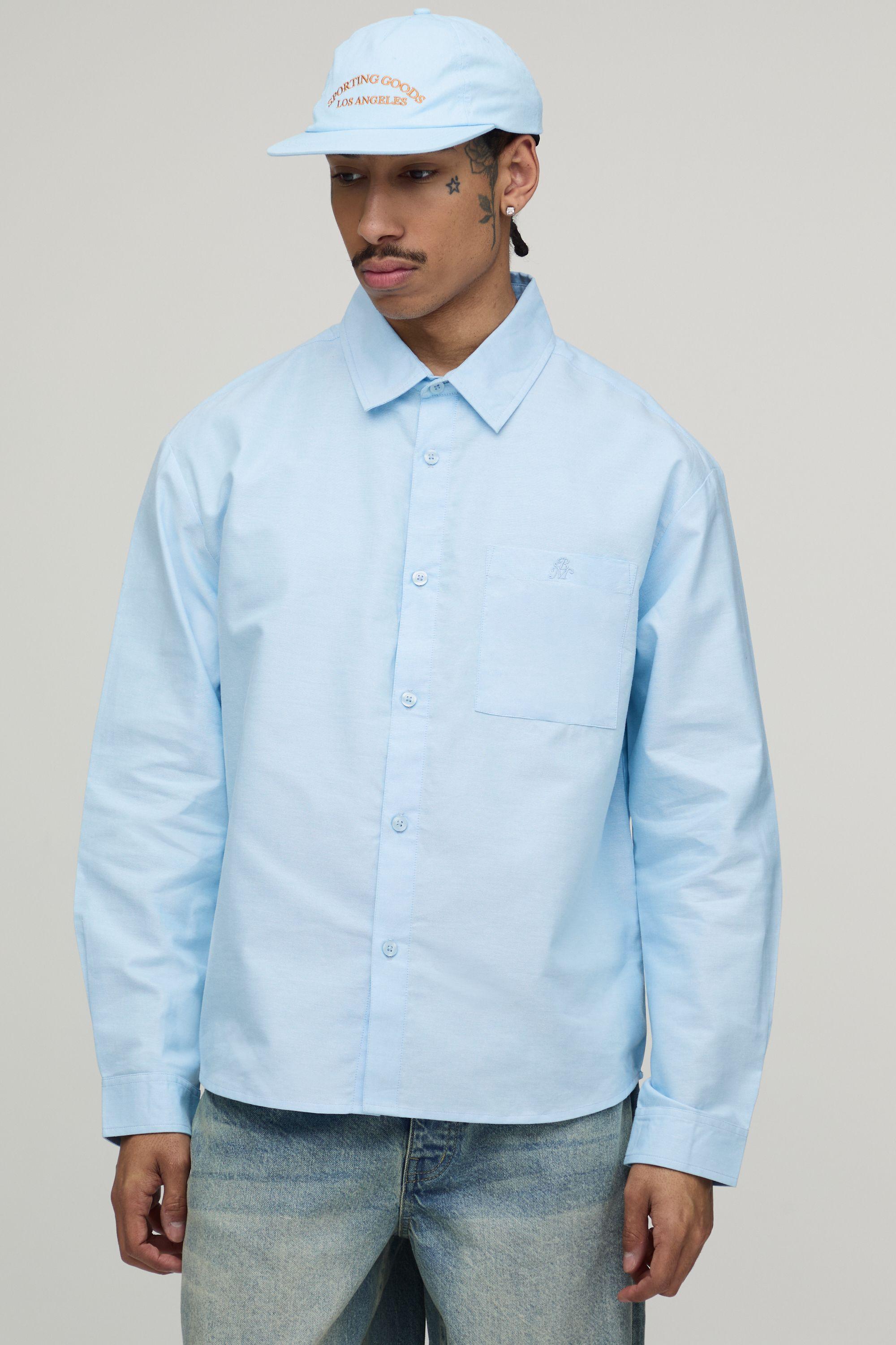 Oversized Fit Oxford Shirt by BOOHOOMAN