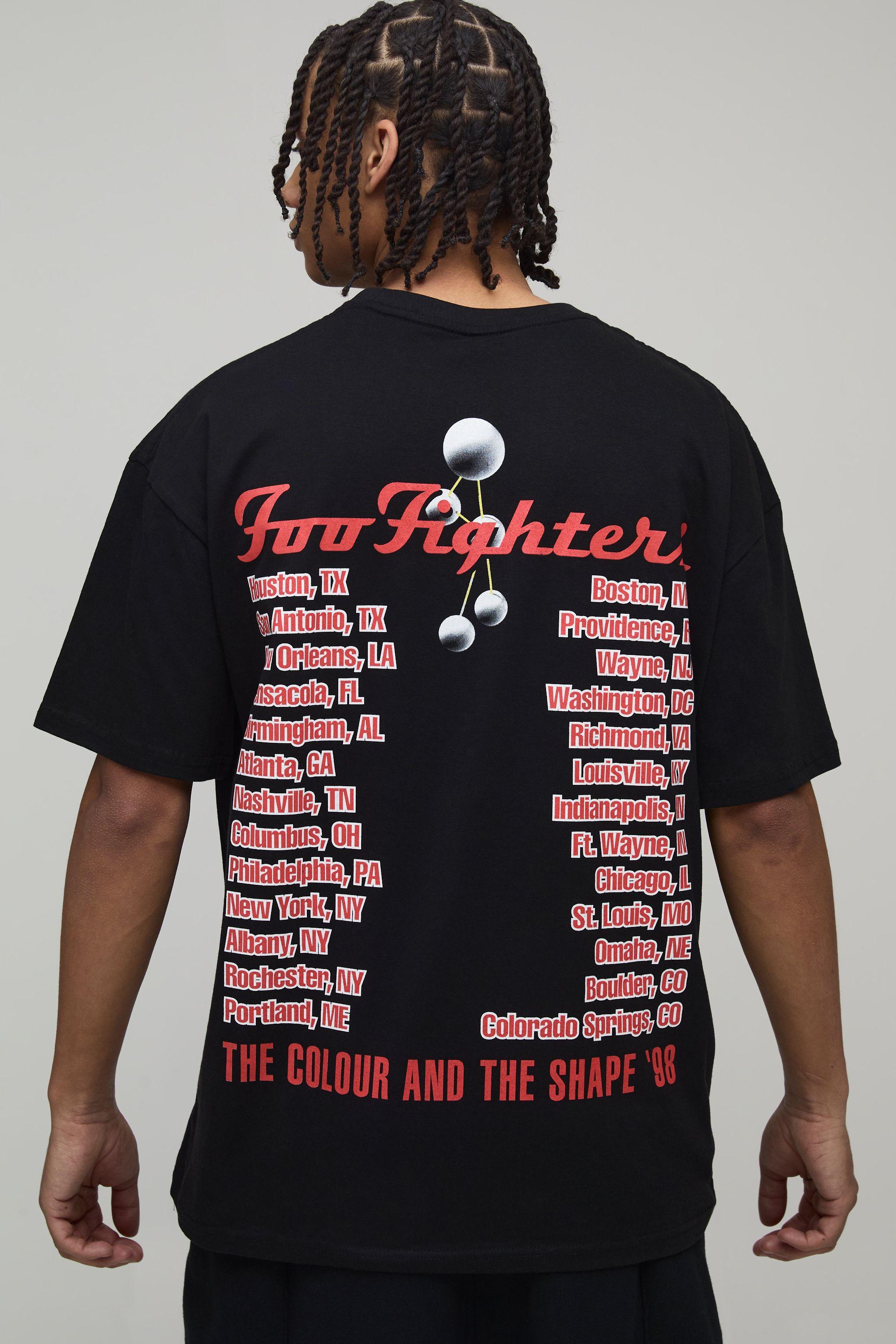 Oversized Foo Fighters License Printed T-Shirt by BOOHOOMAN