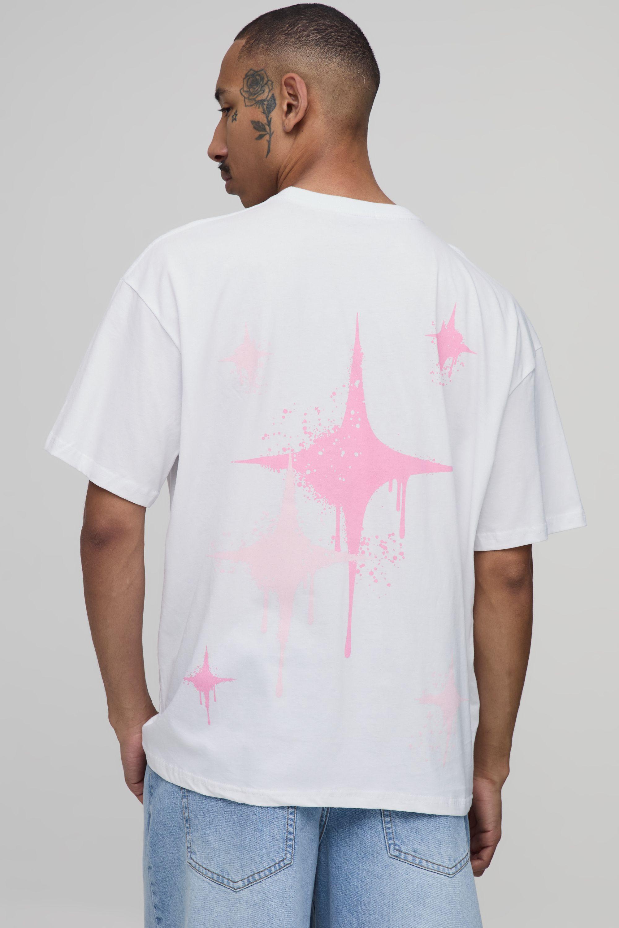Oversized Graffiti Spray Print T-Shirt by BOOHOOMAN