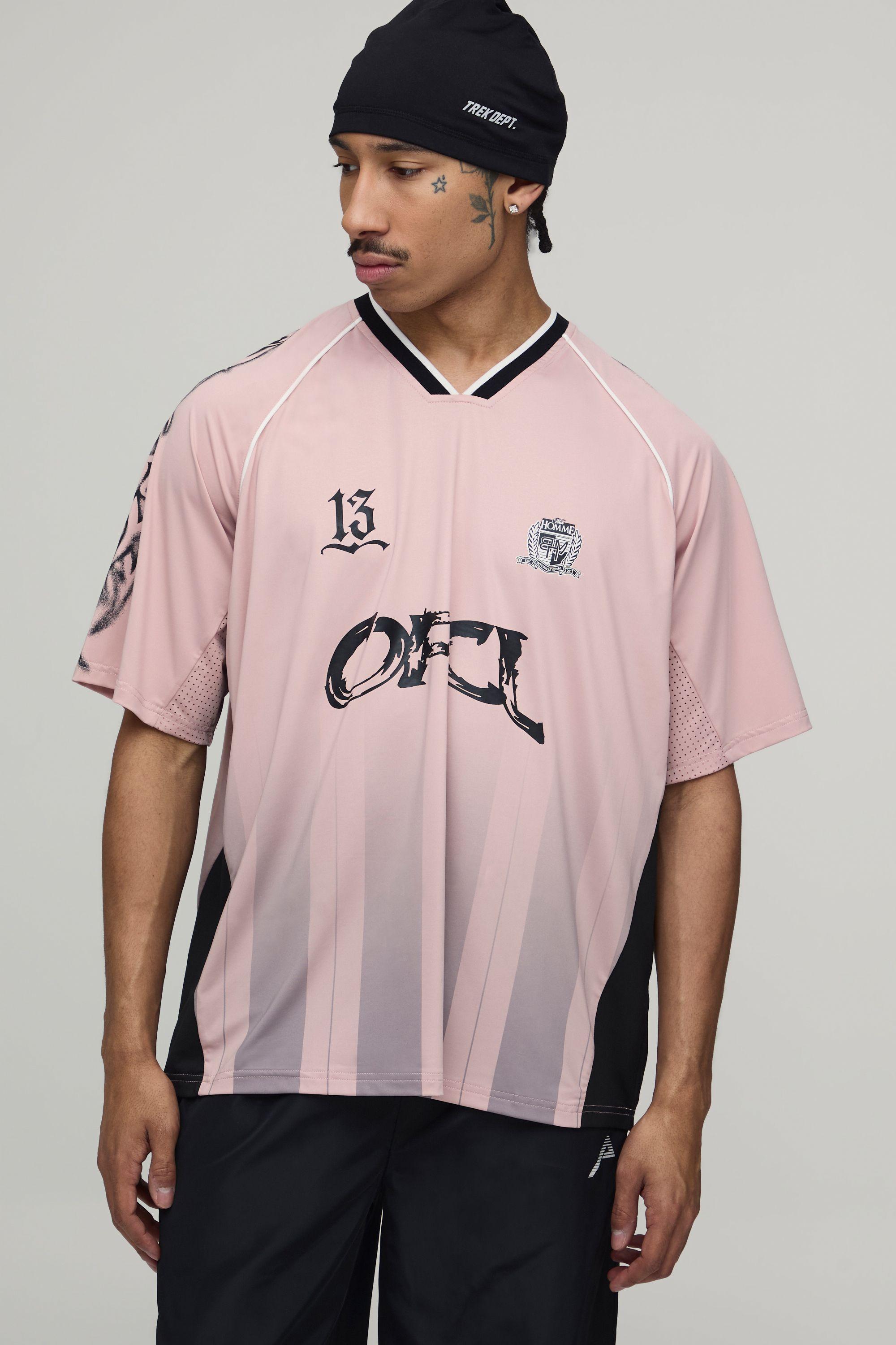 Oversized Grunge Varsity Mesh Raglan Sport T-Shirt by BOOHOOMAN