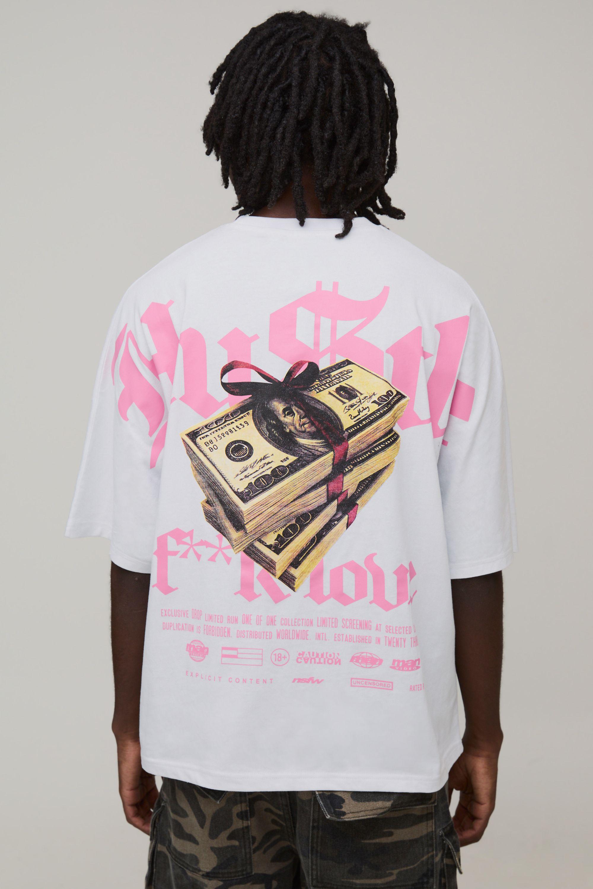 Oversized Hustle Printed T-Shirt by BOOHOOMAN Oversized Hustle Printed T-Shirt by BOOHOOMAN