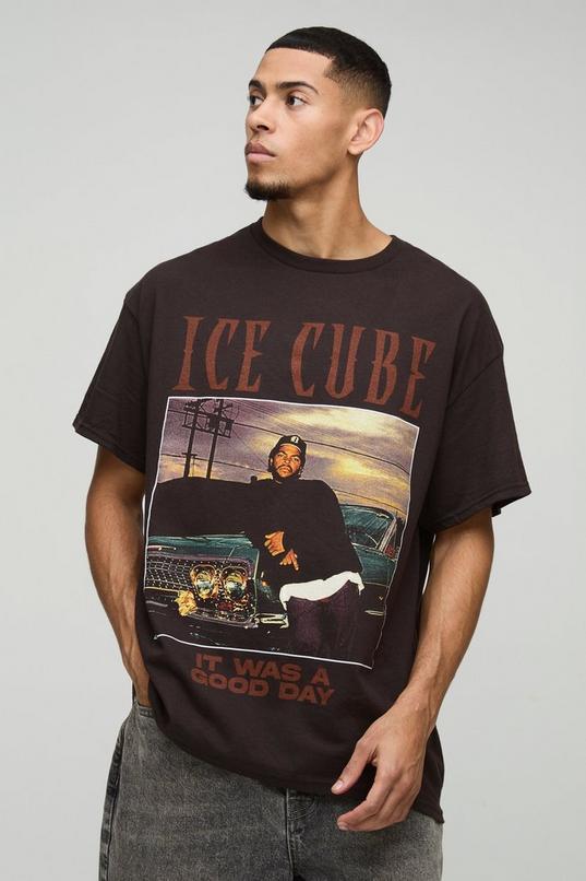 Oversized Ice Cube License Print T-Shirt by BOOHOOMAN