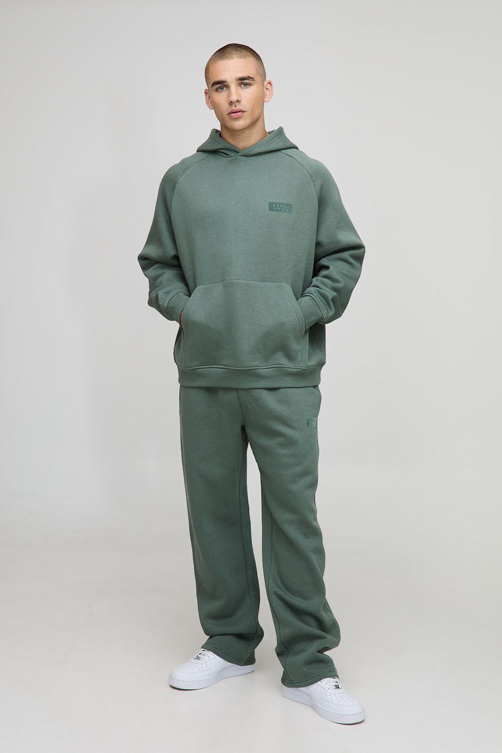 Oversized Man Raglan Hooded Tracksuit by BOOHOOMAN