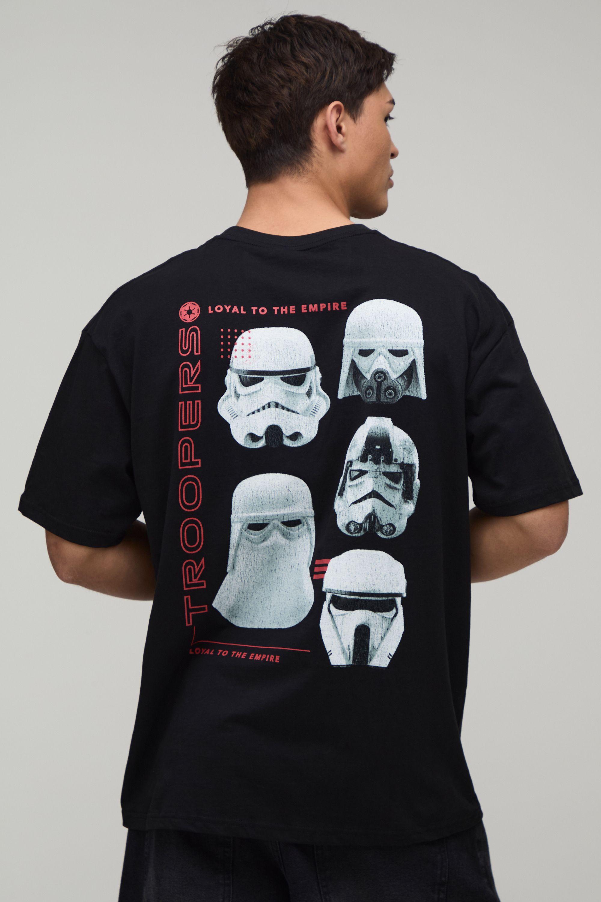 Oversized Mandalorian Stormtroopers License Print T-shirt by BOOHOOMAN
