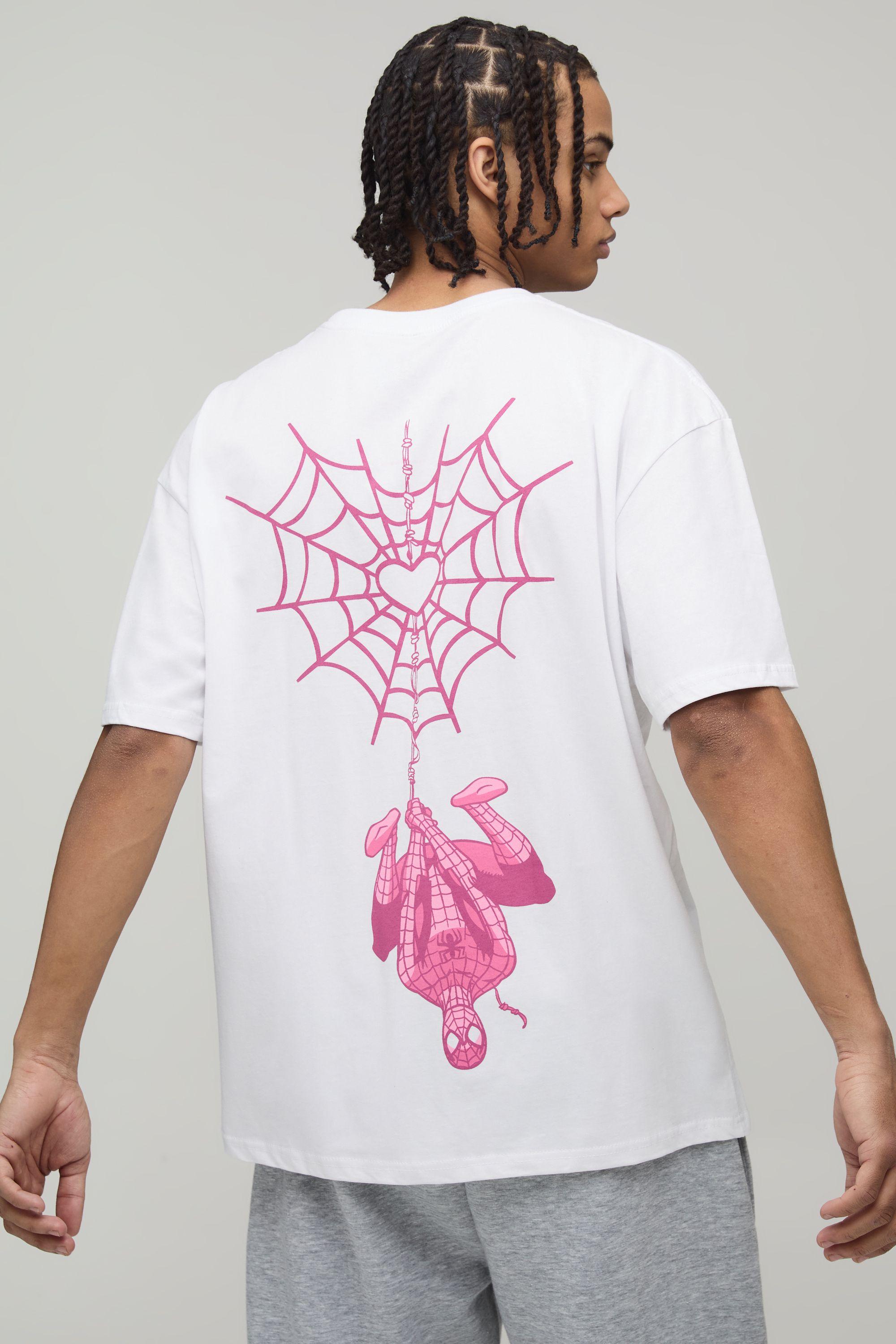 Oversized Marvel Spider-Man License Printed T-Shirt by BOOHOOMAN