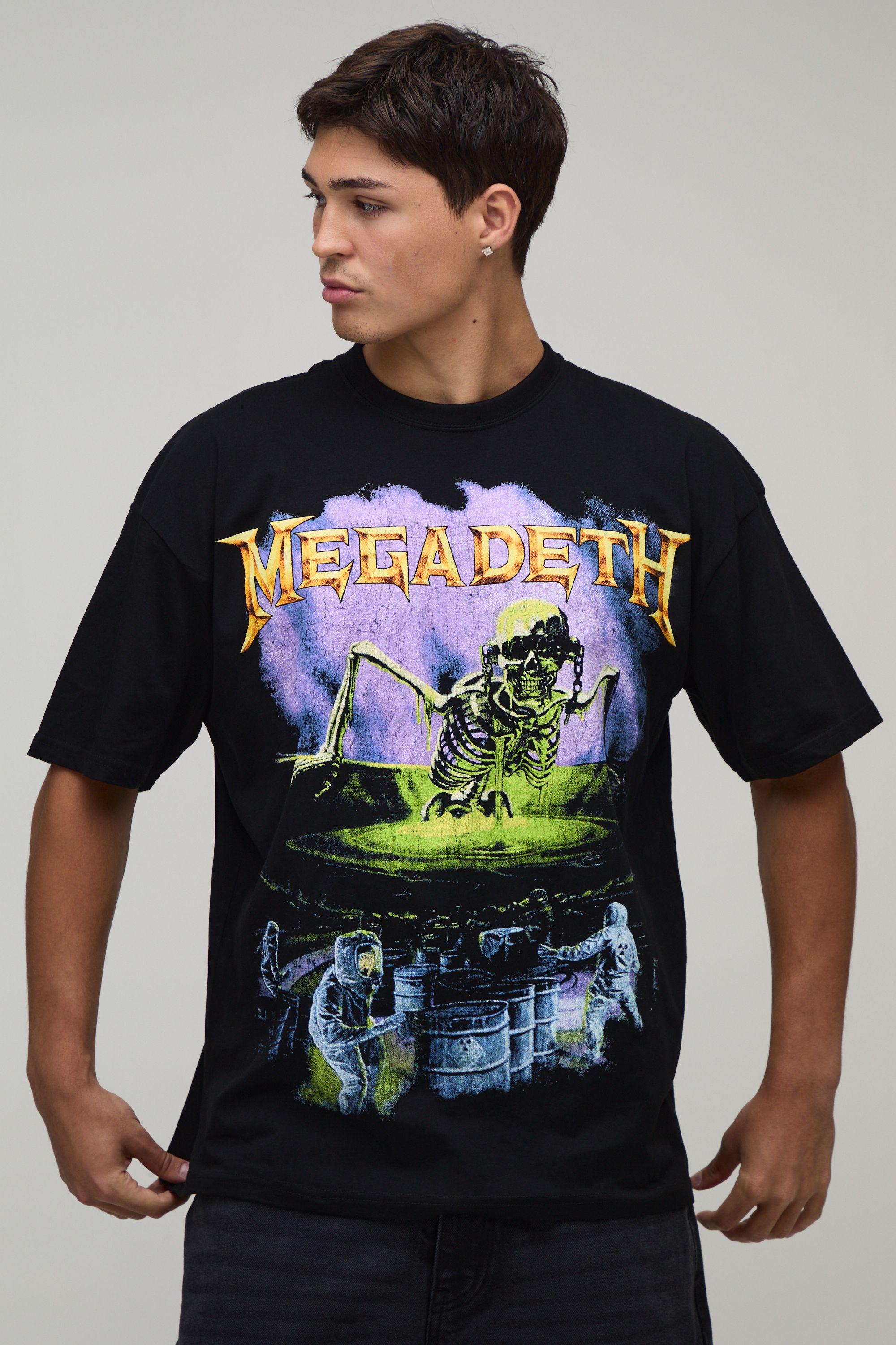 Oversized Megadeth License Print T-shirt by BOOHOOMAN