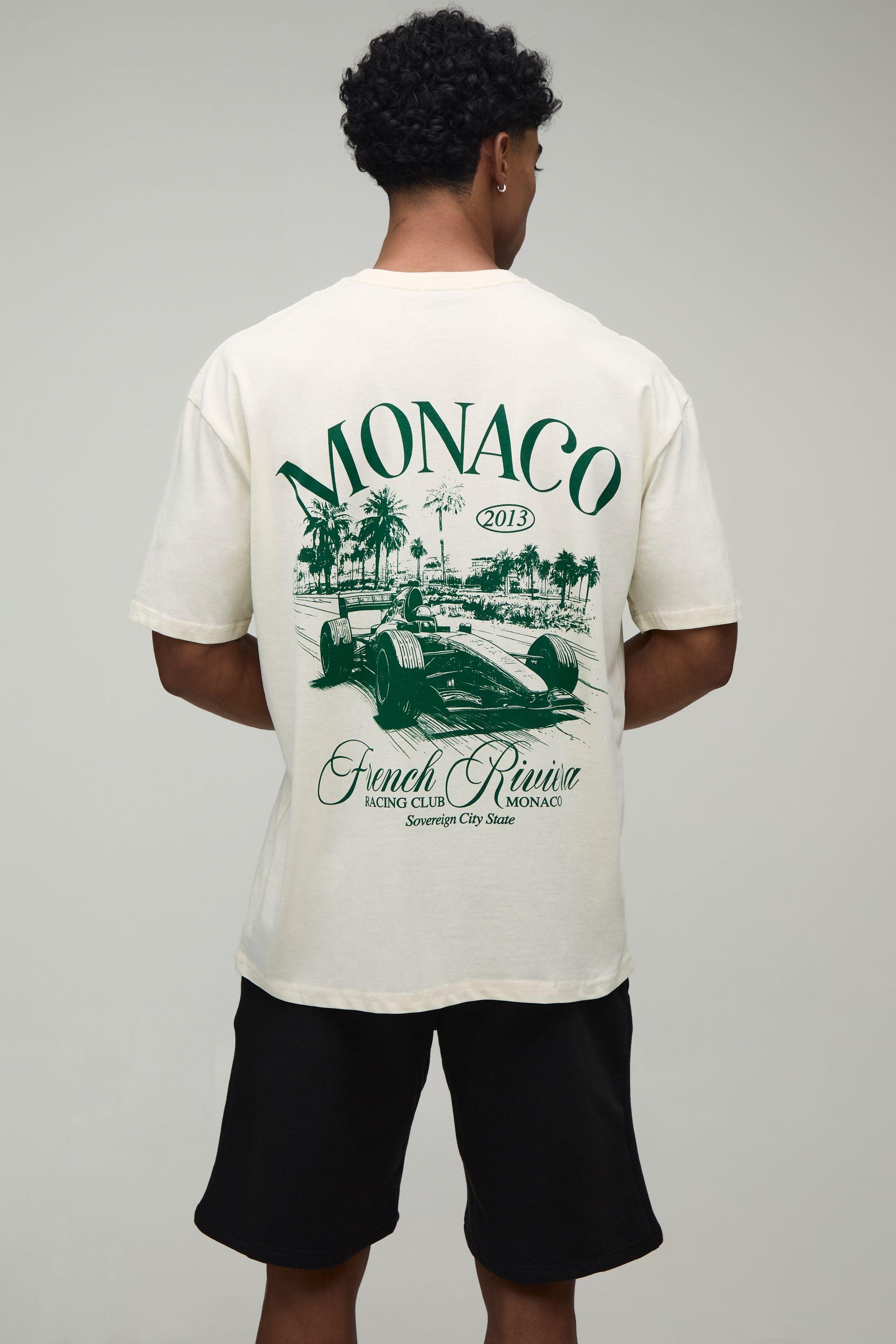 Oversized Monaco Racing T-Shirt & Short Set by BOOHOOMAN