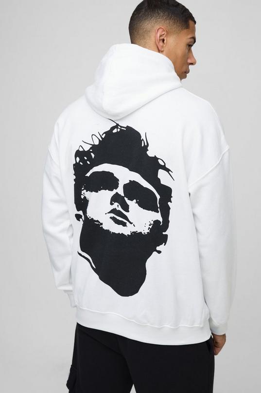 Oversized Morrissey License Print Hoodie by BOOHOOMAN