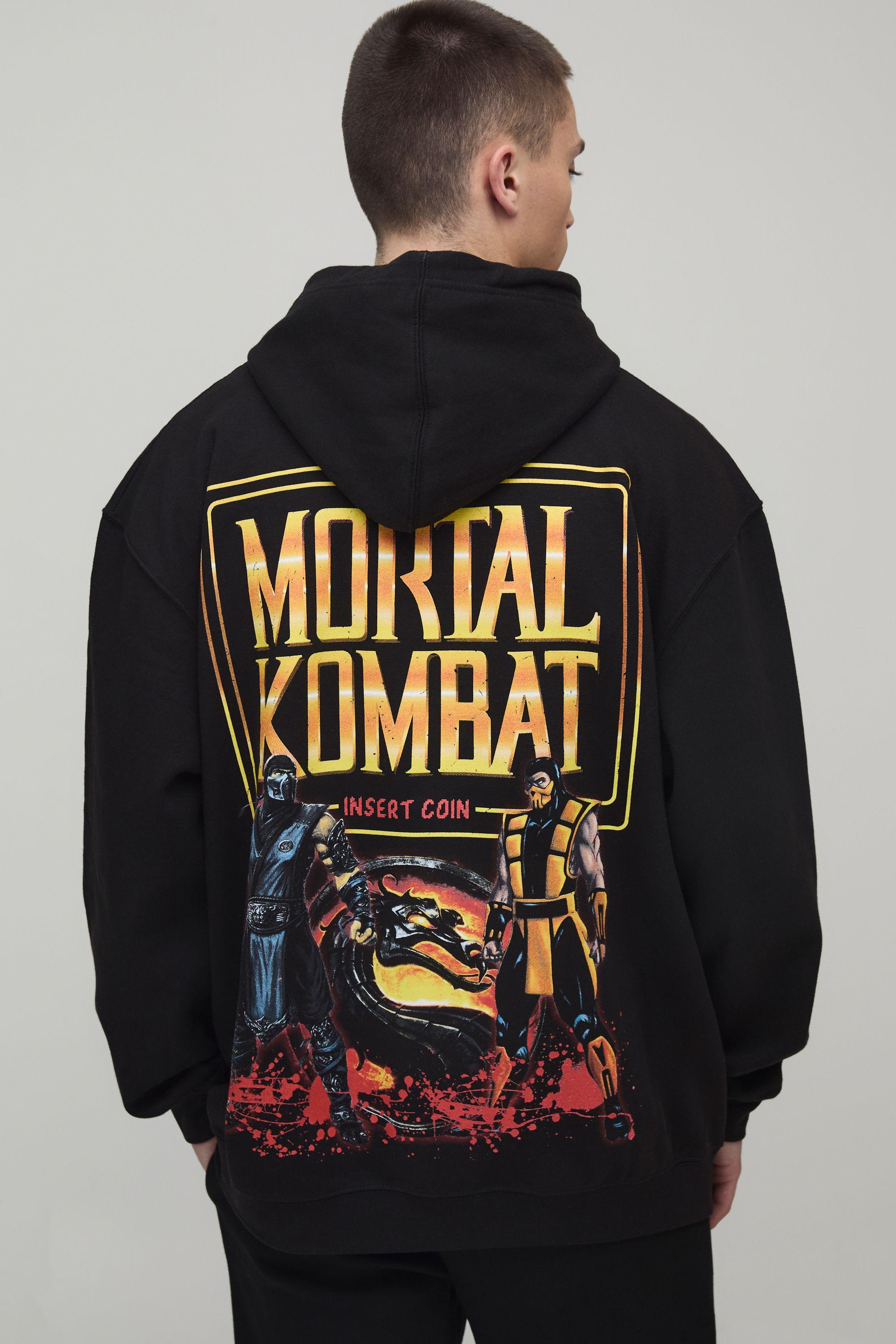 Oversized Mortal Kombat License Printed Hoodie by BOOHOOMAN