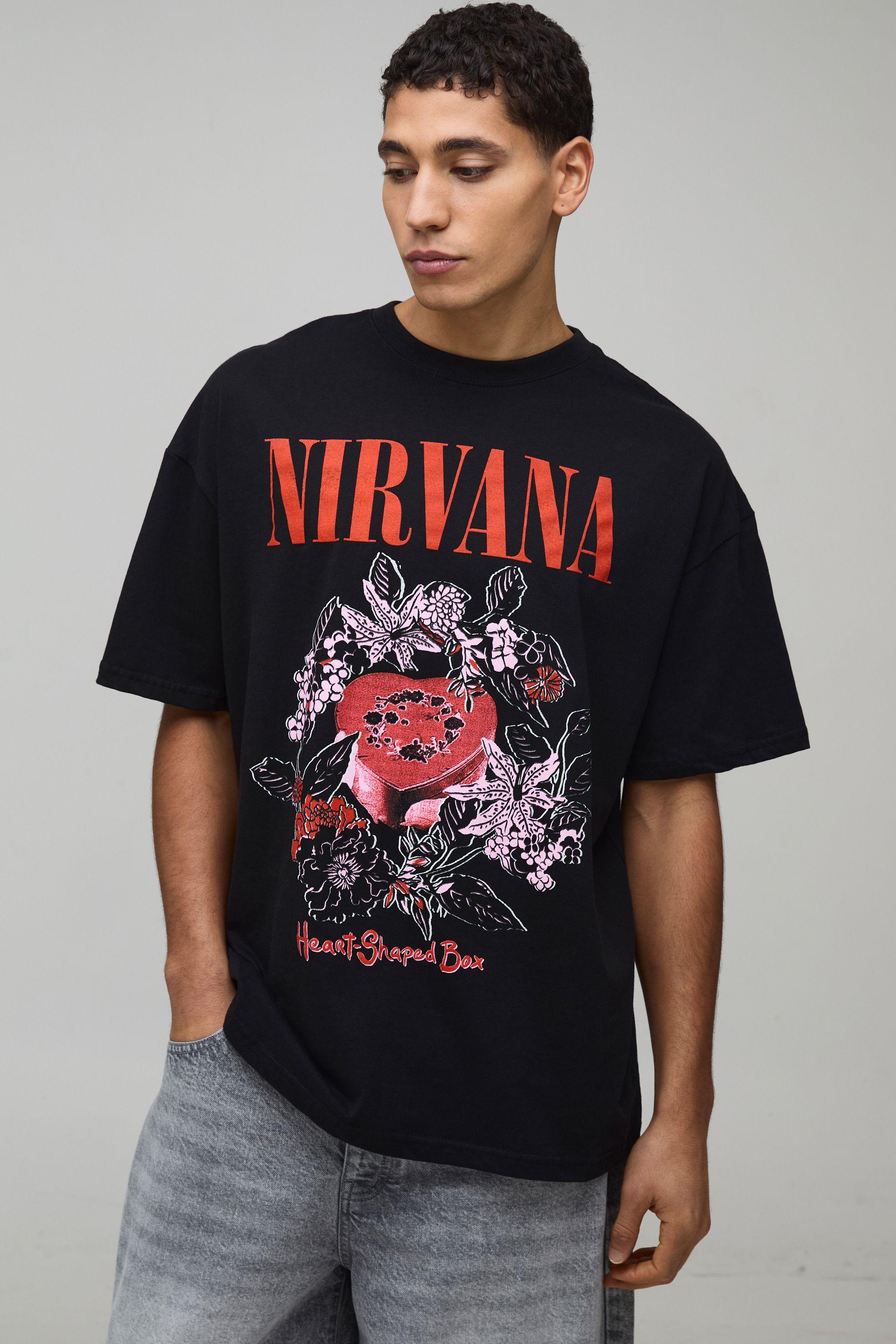 Oversized Nirvana License Printed T-Shirt by BOOHOOMAN