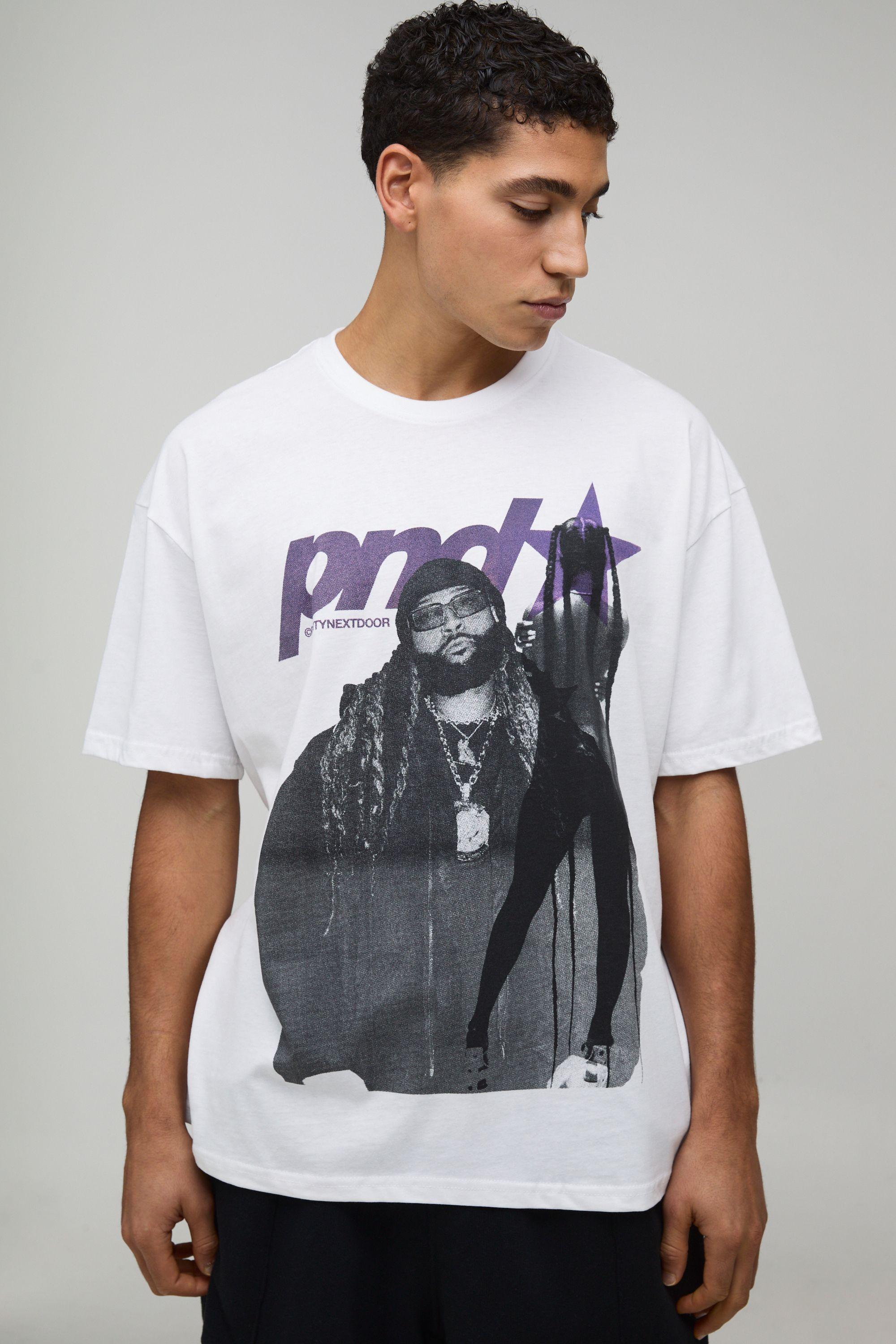 Oversized PartyNextDoor License Printed T-Shirt by BOOHOOMAN