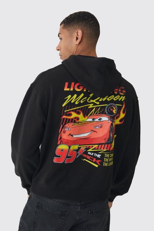 Oversized Pixar Cars License Print Hoodie by BOOHOOMAN