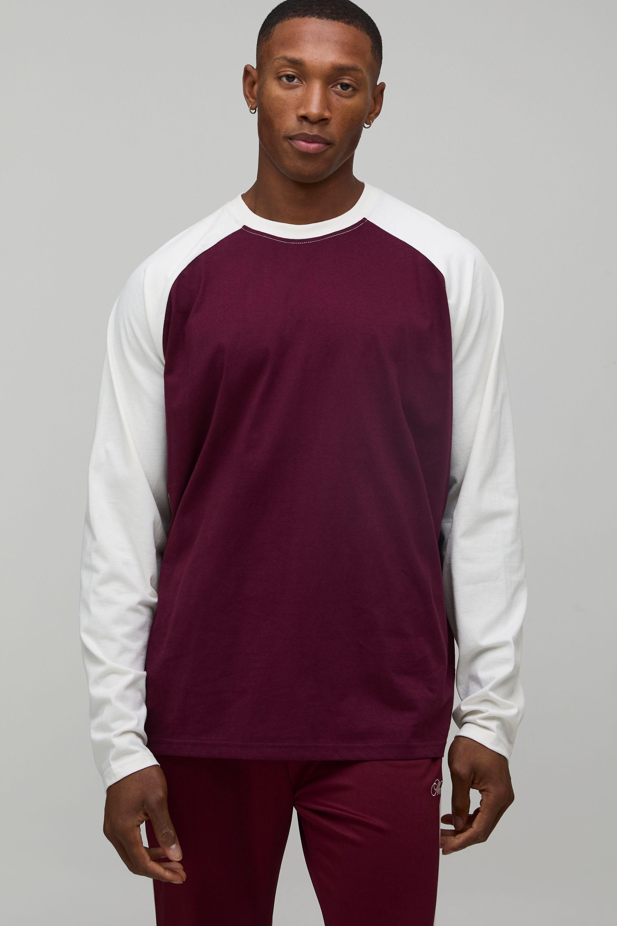 Oversized Raglan Long Sleeve T-Shirt by BOOHOOMAN