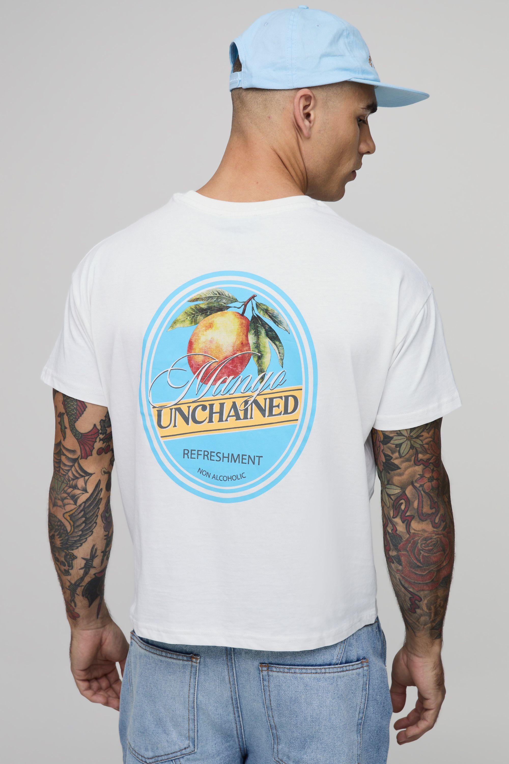 Oversized Shrunken Mango Print T-shirt by BOOHOOMAN