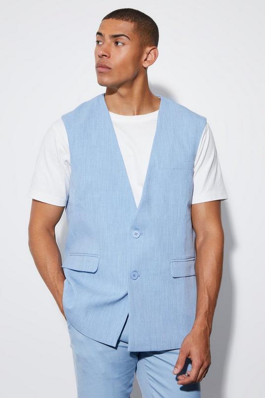 Oversized Single Breasted Blazer Vest by BOOHOOMAN
