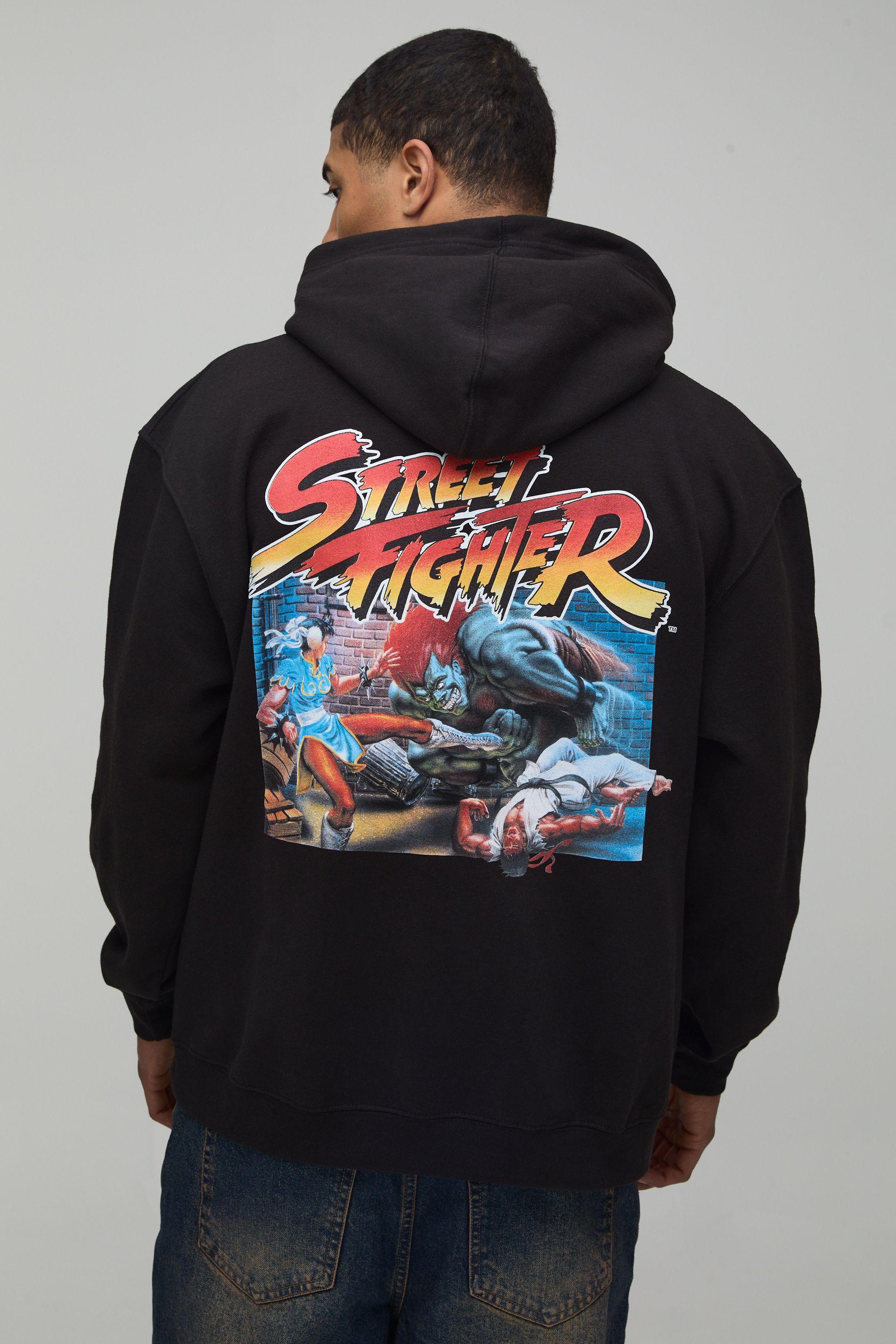 Oversized Street Fighter License Printed Hoodie by BOOHOOMAN