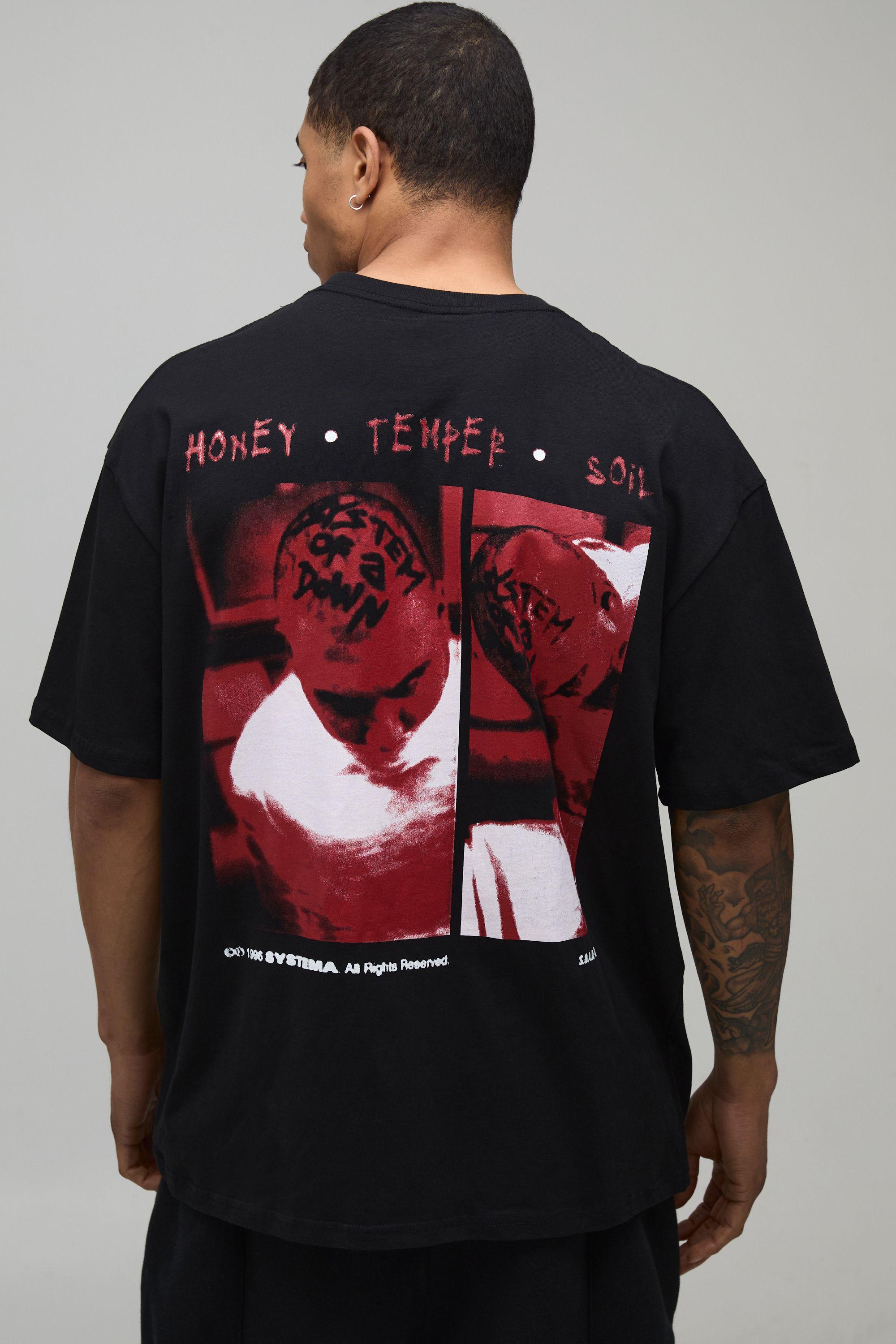 Oversized System of a Down License Printed T-Shirt by BOOHOOMAN