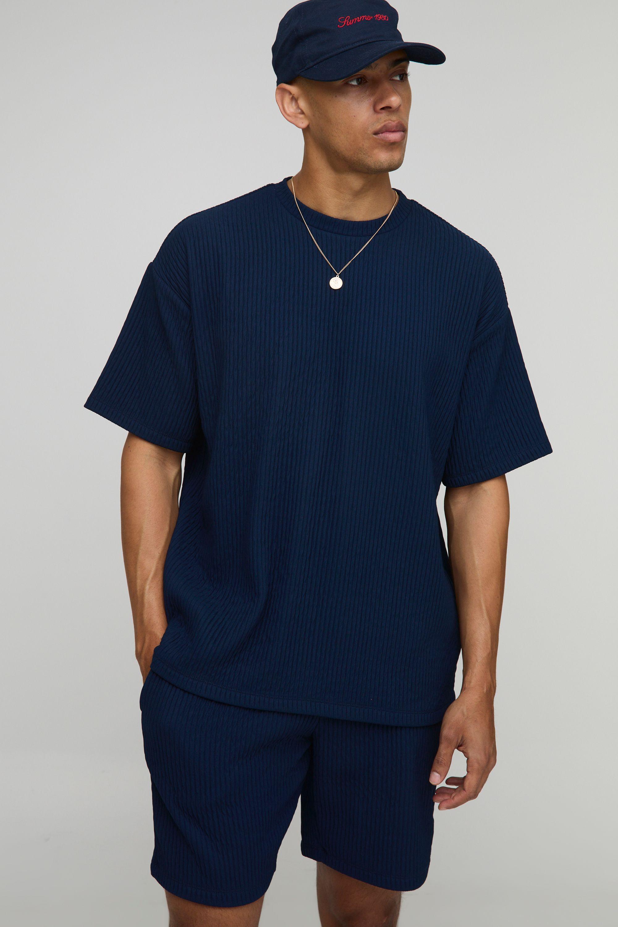 Oversized T-Shirt & Relaxed Shorts Lounge Set by BOOHOOMAN