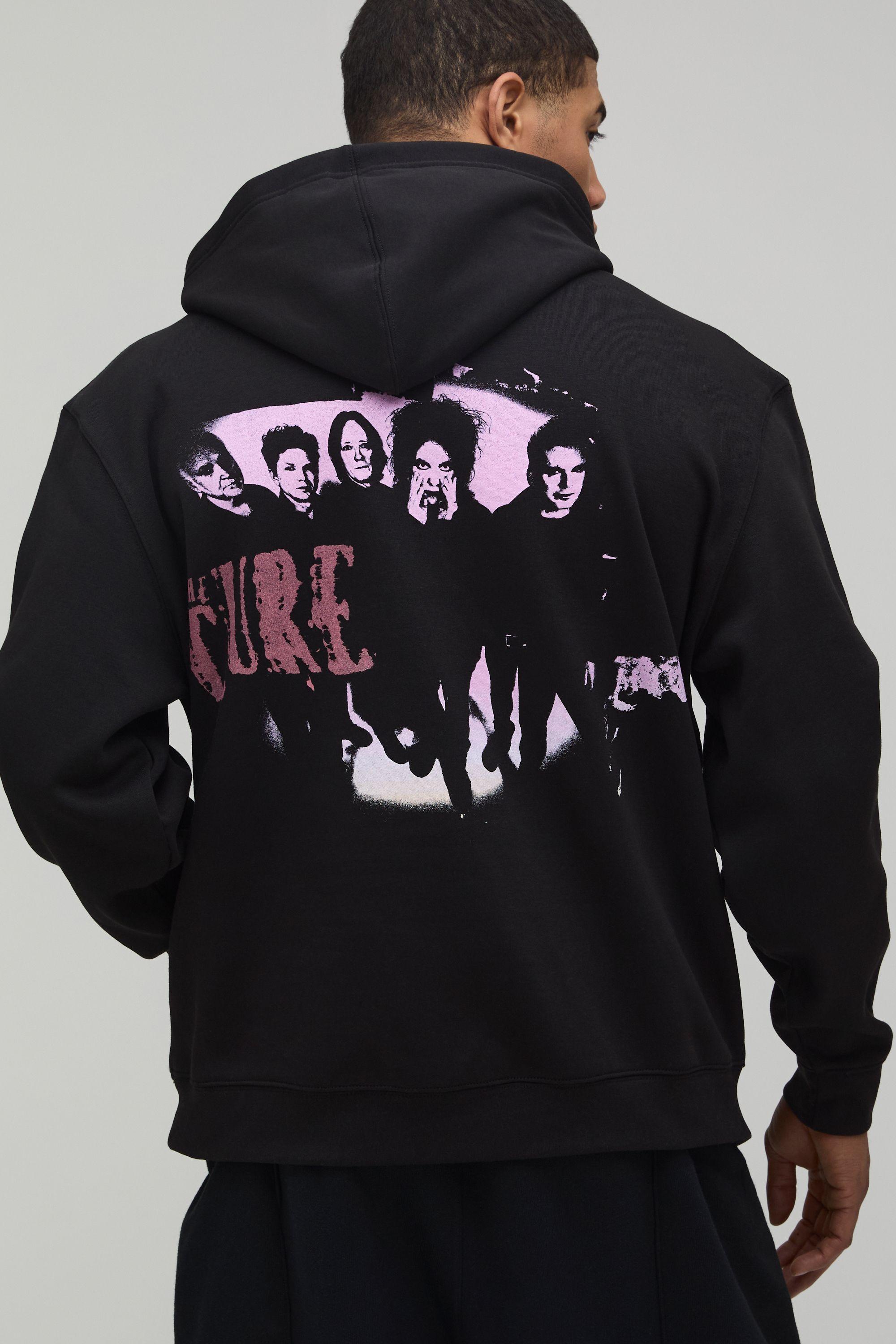 Oversized The Cure License Printed Hoodie by BOOHOOMAN