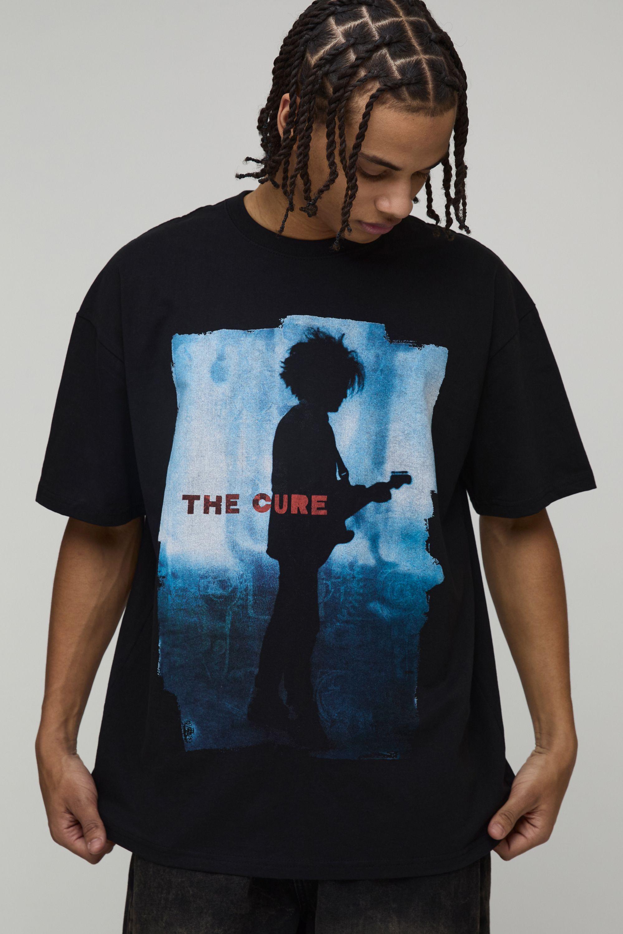 Oversized The Cure License Printed T-Shirt by BOOHOOMAN