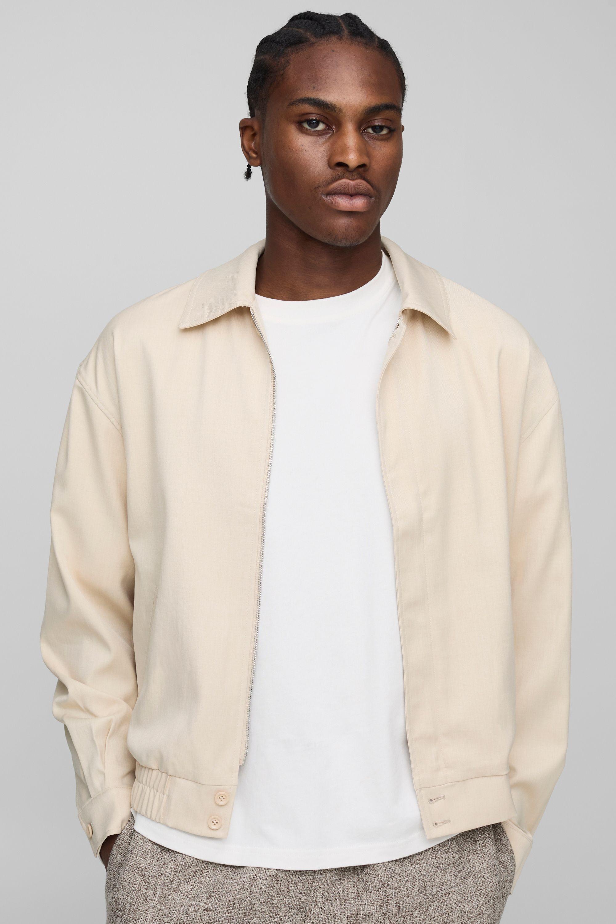 Oversized Twill Elasticated Hem Overshirt by BOOHOOMAN