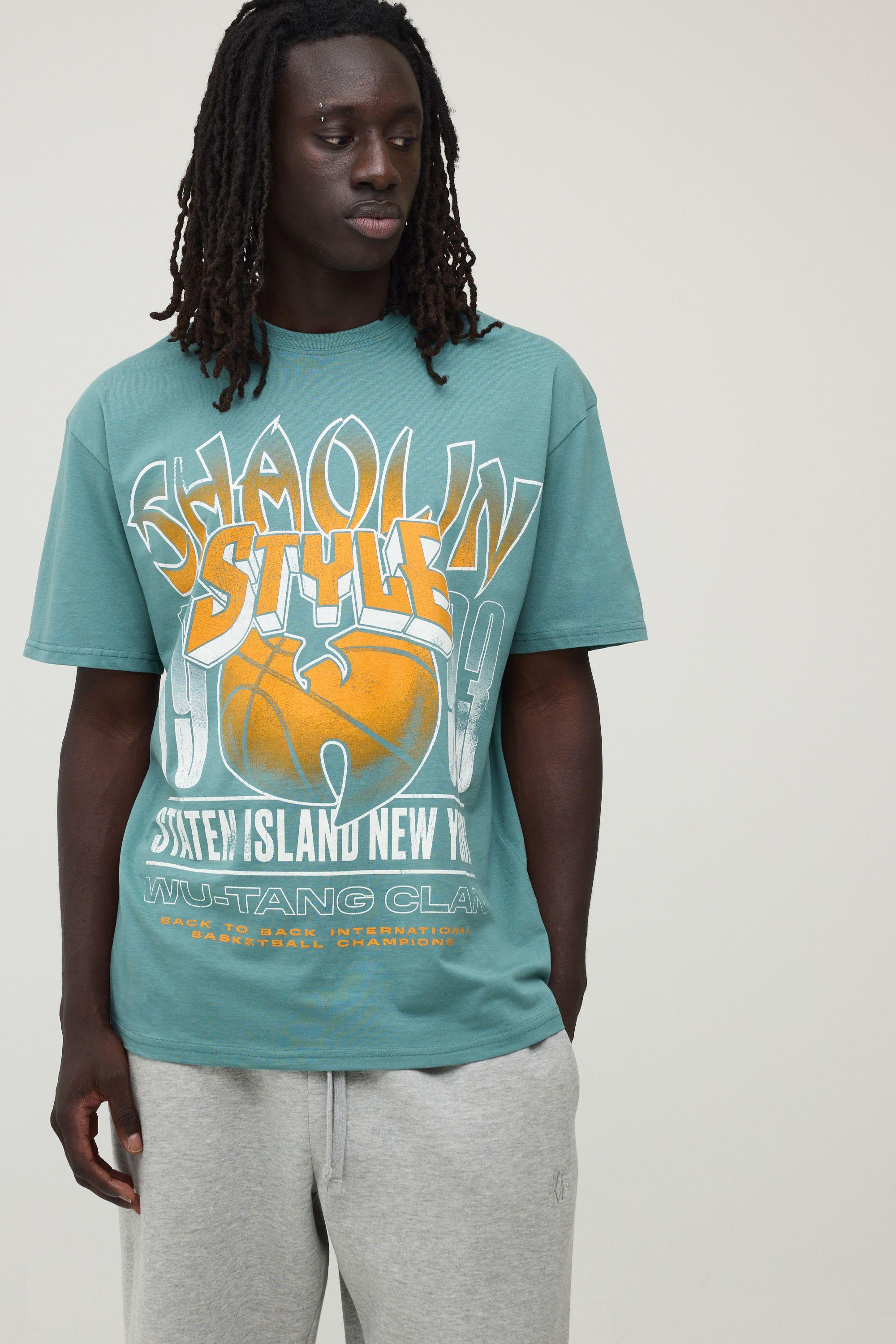 Oversized Wu-Tang NY License Print T-shirt by BOOHOOMAN