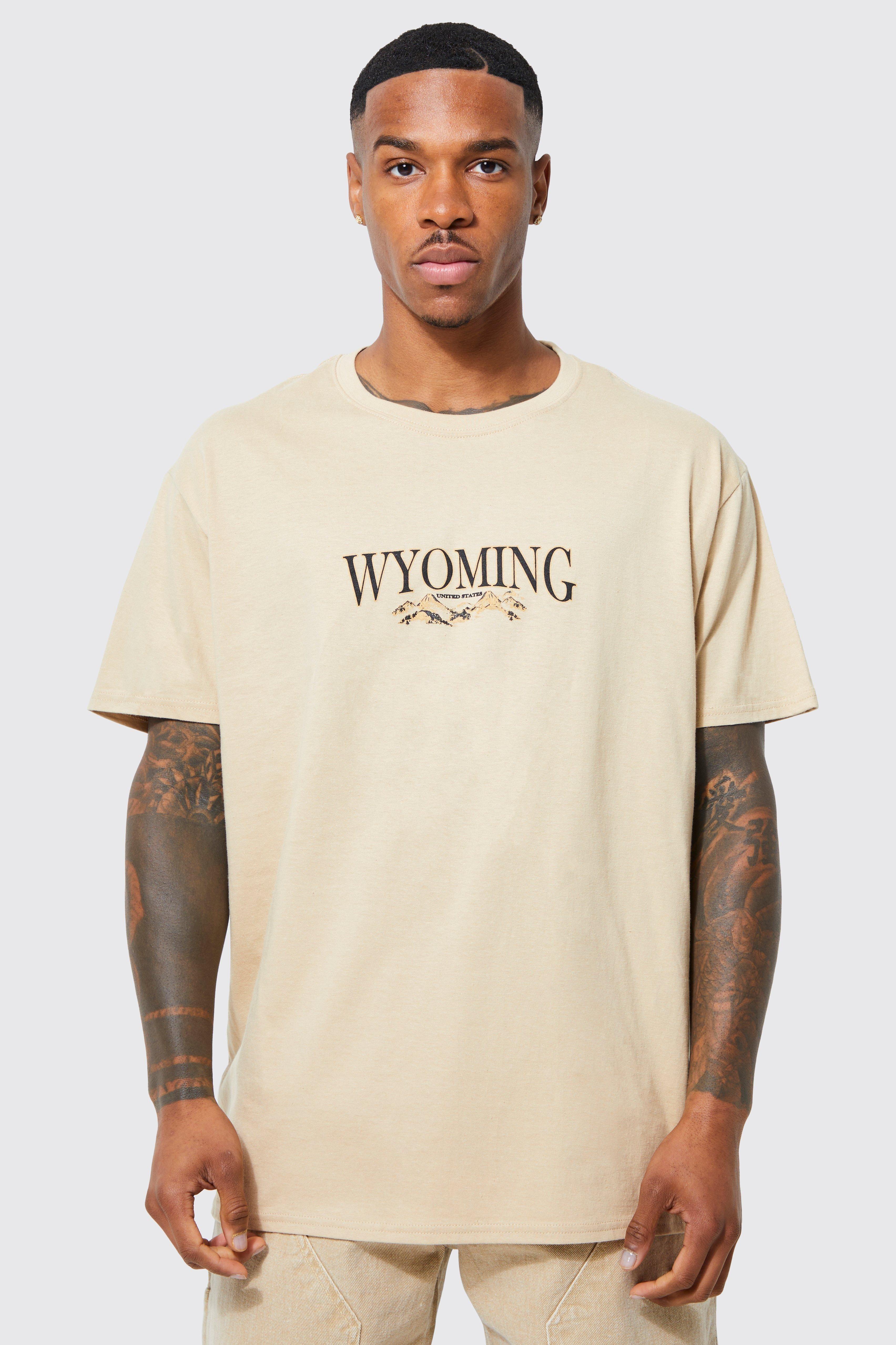 Oversized Wyoming Mountain Graphic T-shirt by BOOHOOMAN