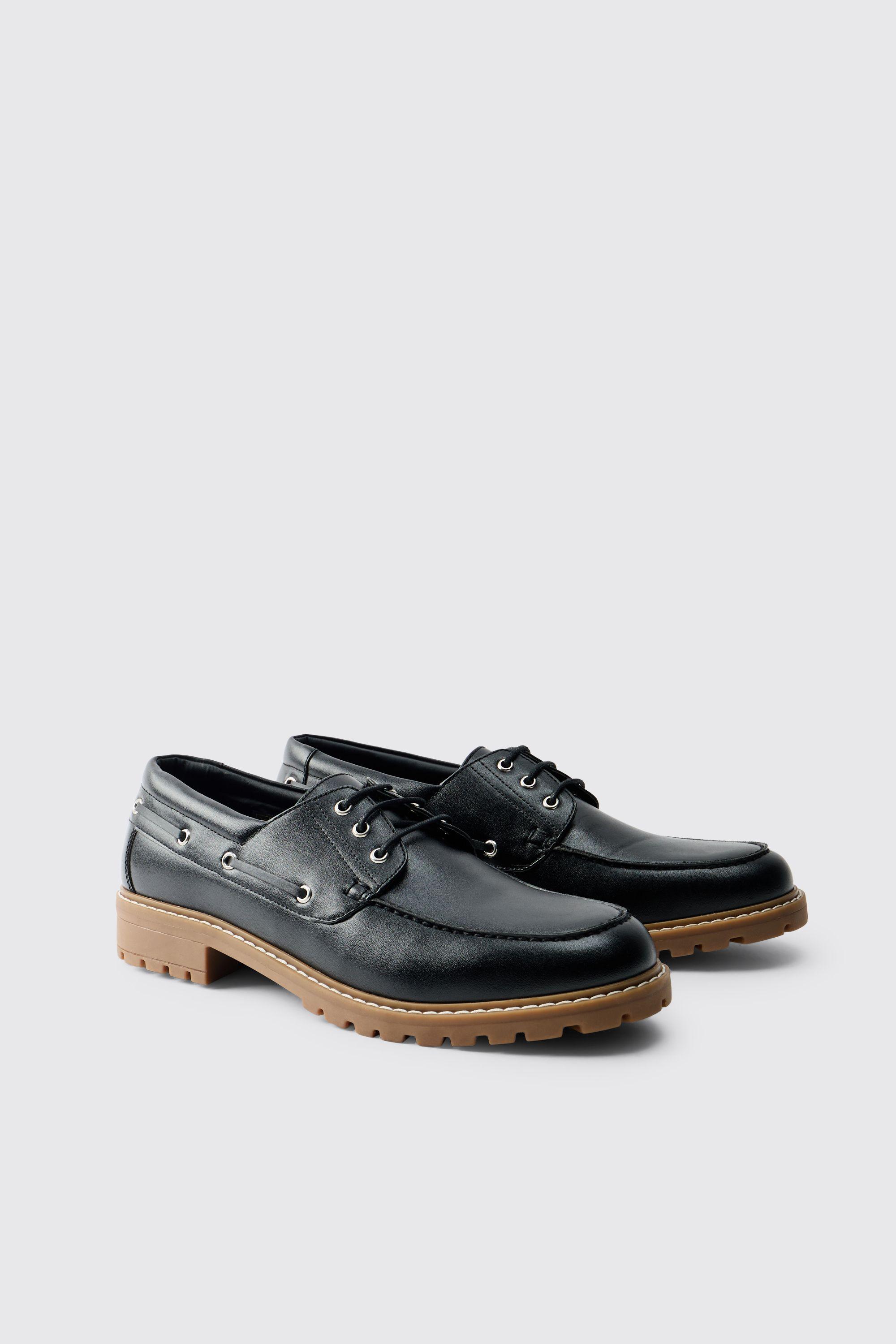 PU Boat Shoe by BOOHOOMAN