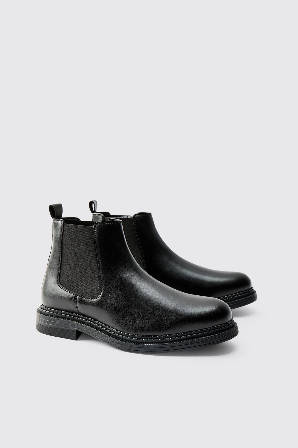 PU Chelsea Boot by BOOHOOMAN