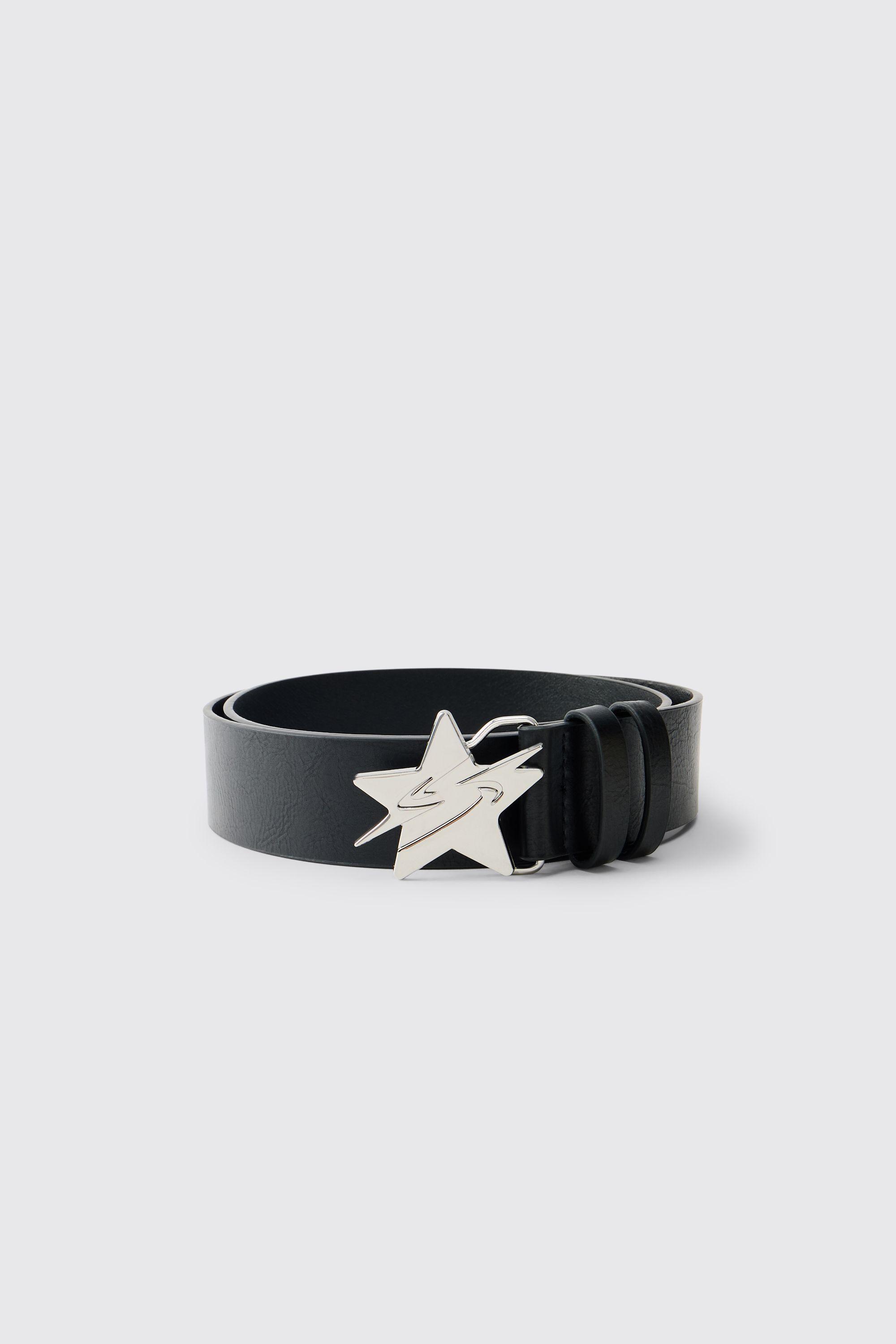 PU Star Buckle Belt by BOOHOOMAN