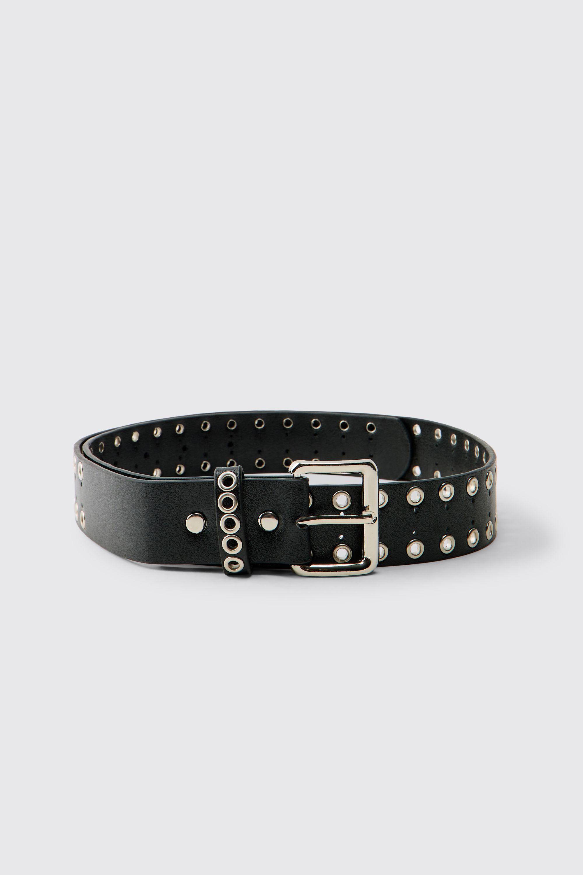 PU Studded Belt by BOOHOOMAN