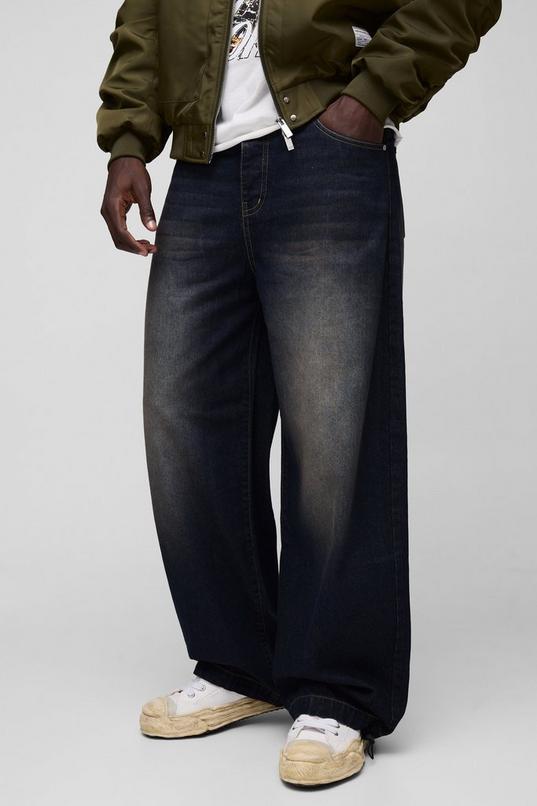 Parachute Baggy Washed Jeans by BOOHOOMAN