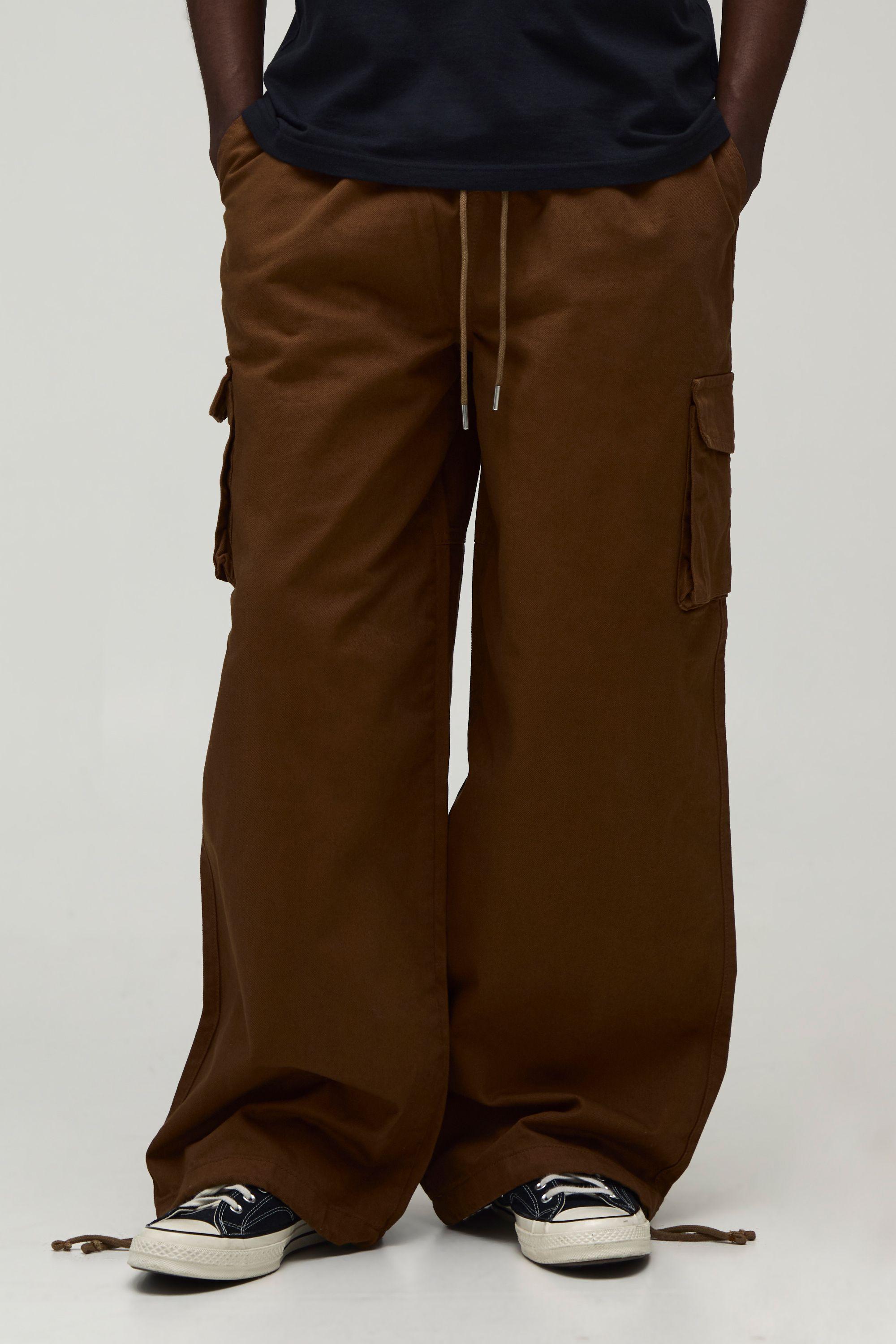 Parachute Fit Elasticated Cargo Trousers by BOOHOOMAN