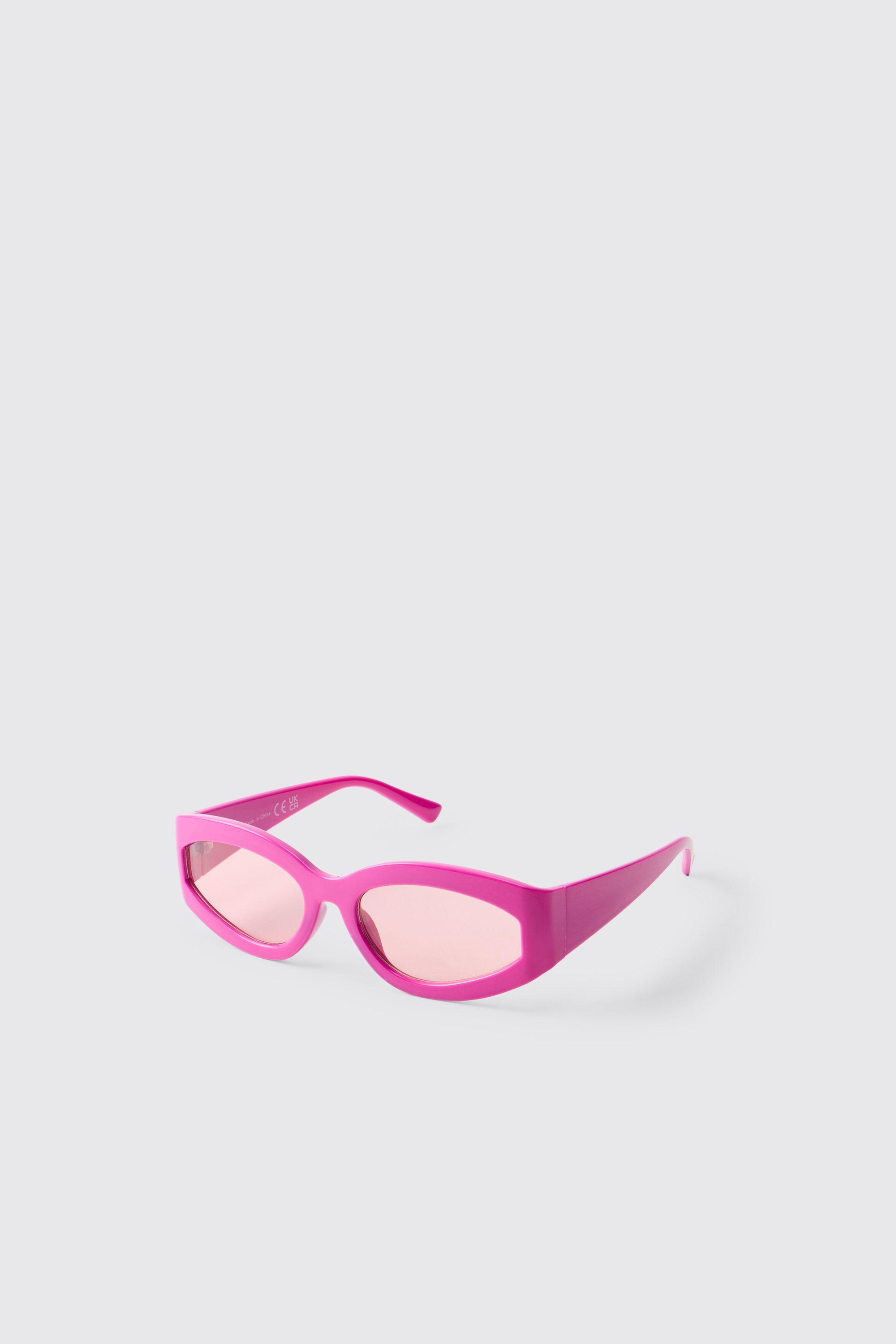 Pink Wrap Around Sunglasses by BOOHOOMAN