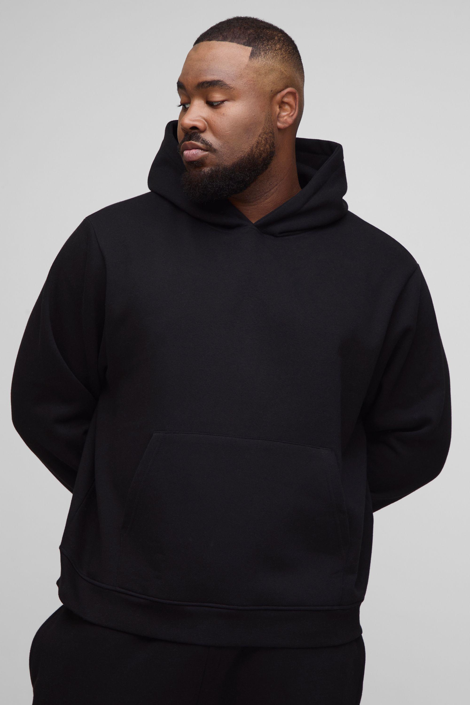 Plus Essential Boxy Over the Head Hoodie by BOOHOOMAN